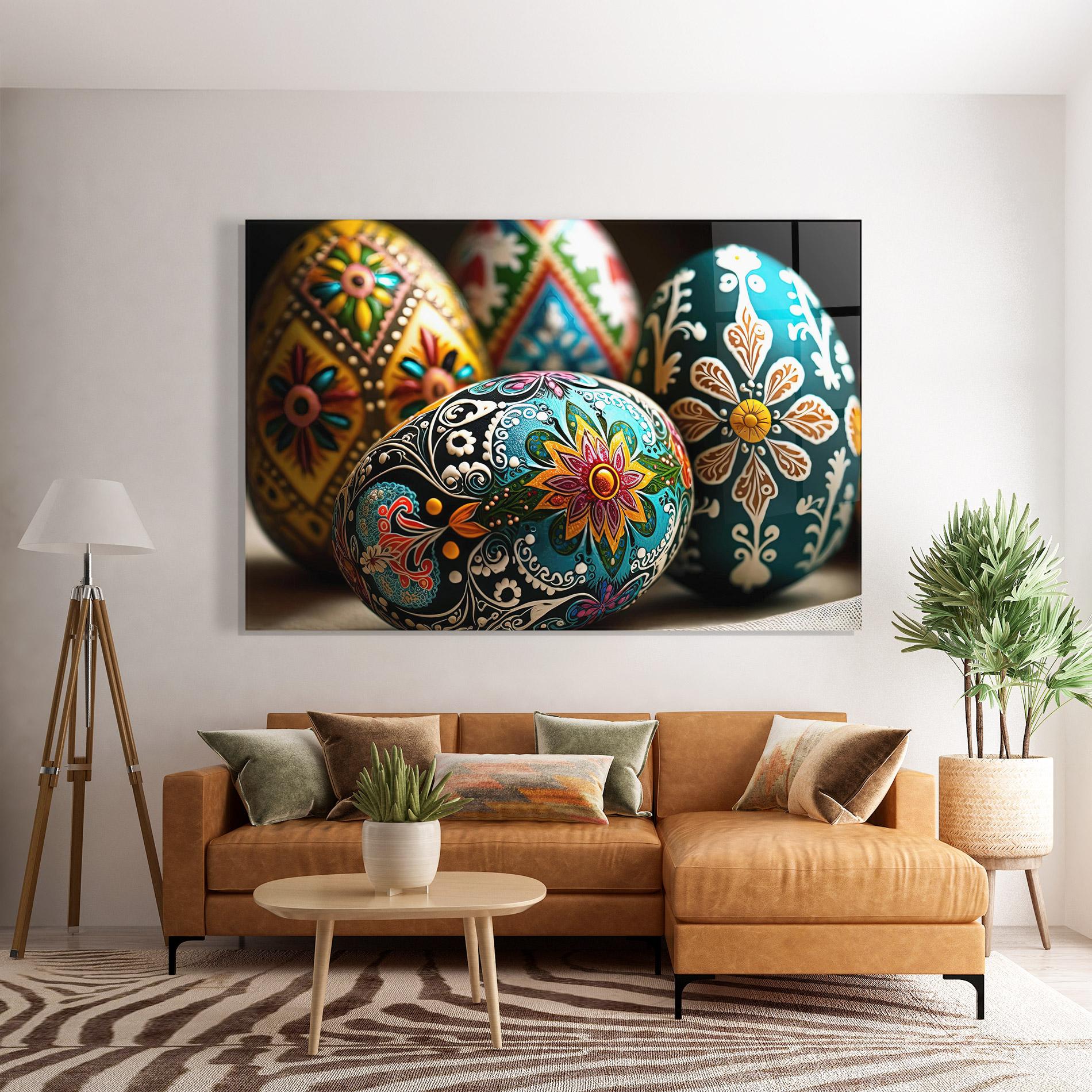 Tablou Sticla Easter Eggs Ornament mockup 7