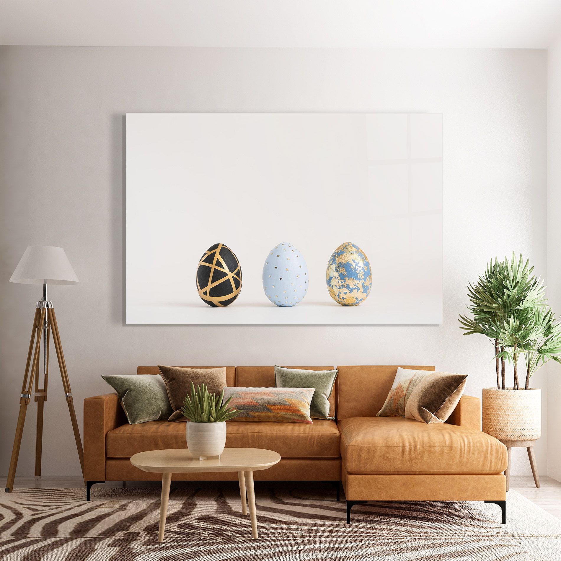 Three Easter Golden Eggs mockup 7