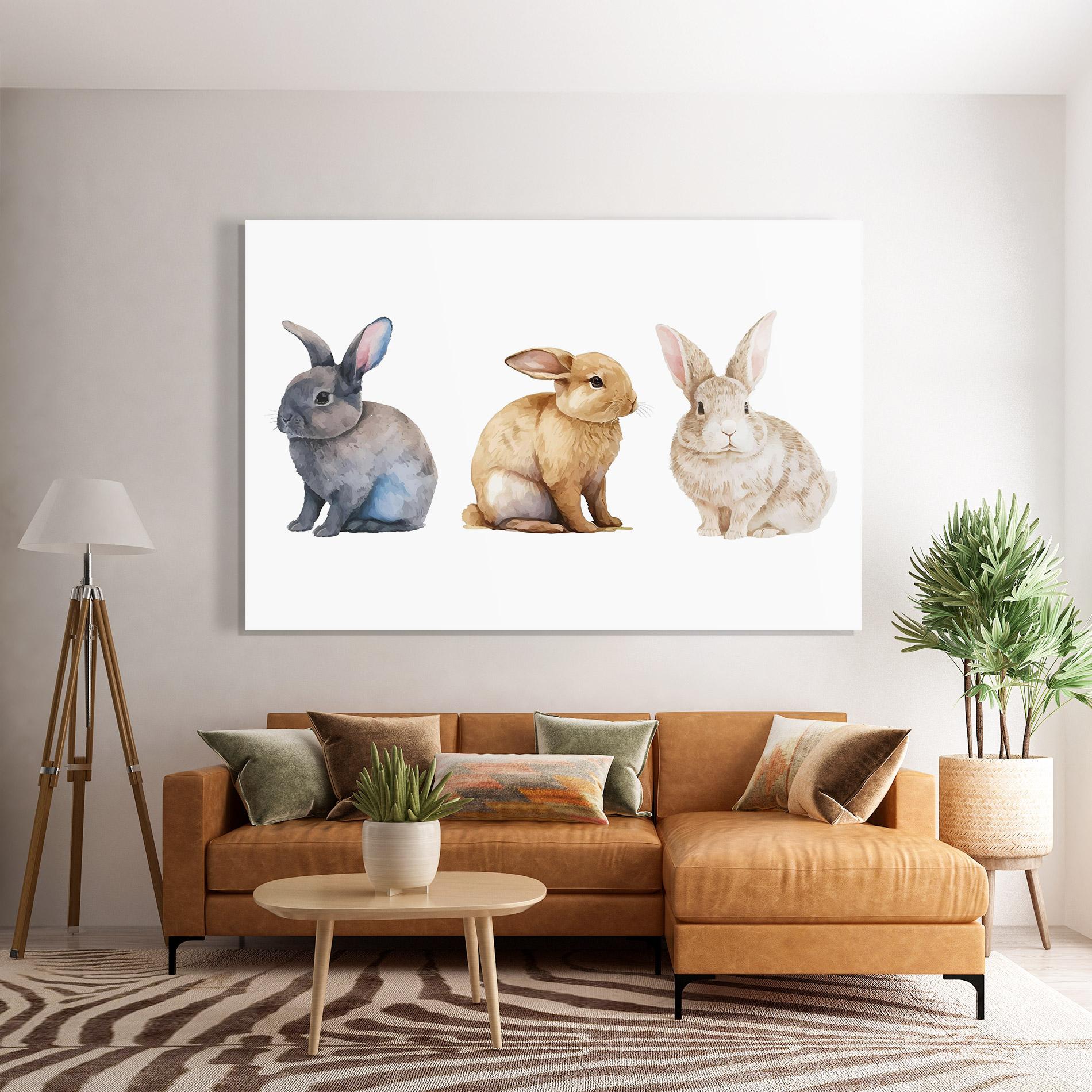 Tablou Sticla Tree Easter Bunnies mockup 7