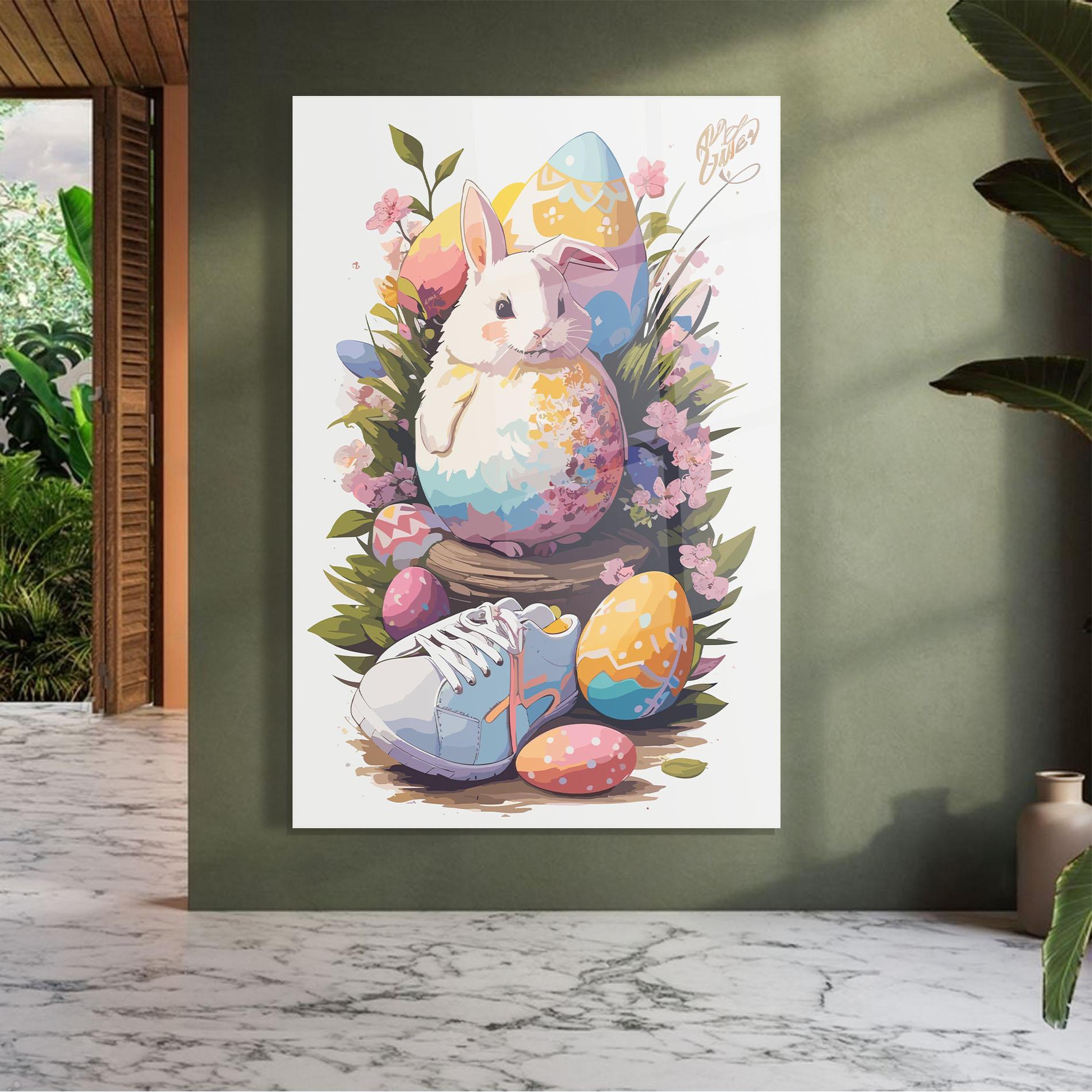 Tablou Sticla Fatt Cute Bunny mockup 7