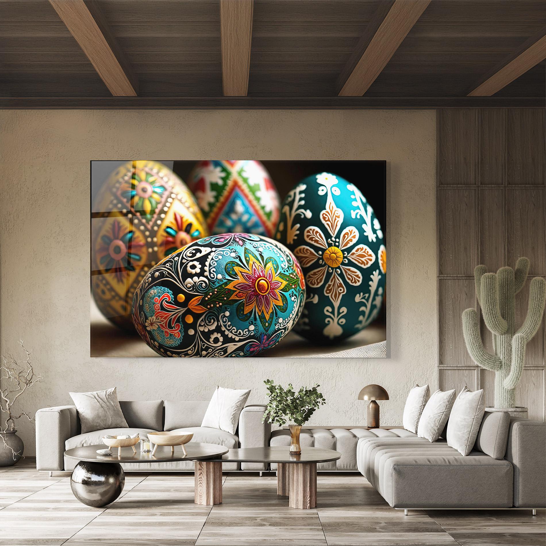 Tablou Sticla Easter Eggs Ornament mockup 8