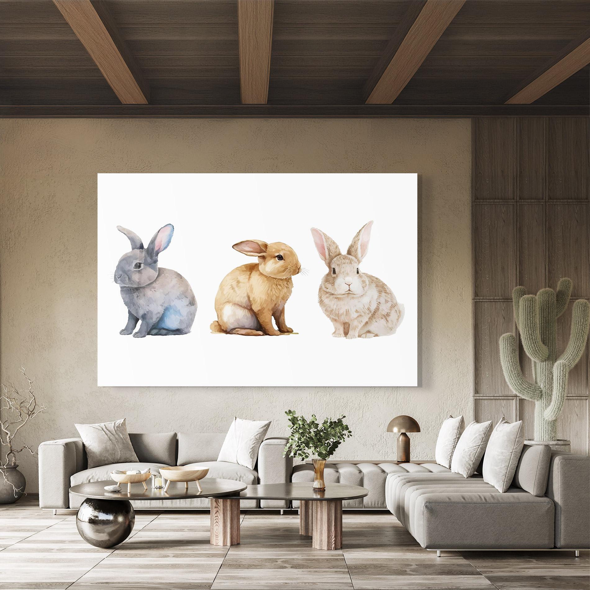 Tablou Sticla Tree Easter Bunnies mockup 8