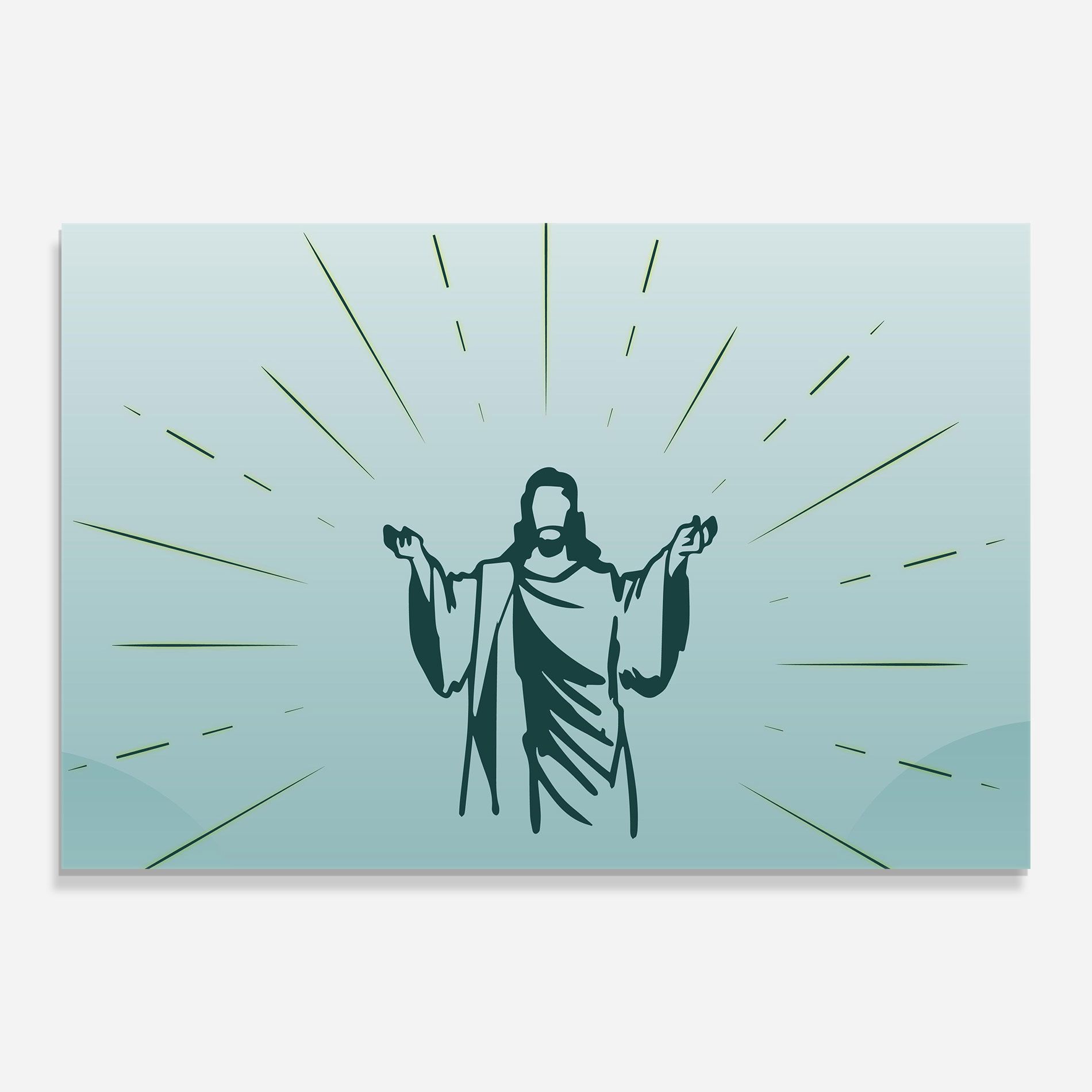 Blue Art Jesus mockup 0