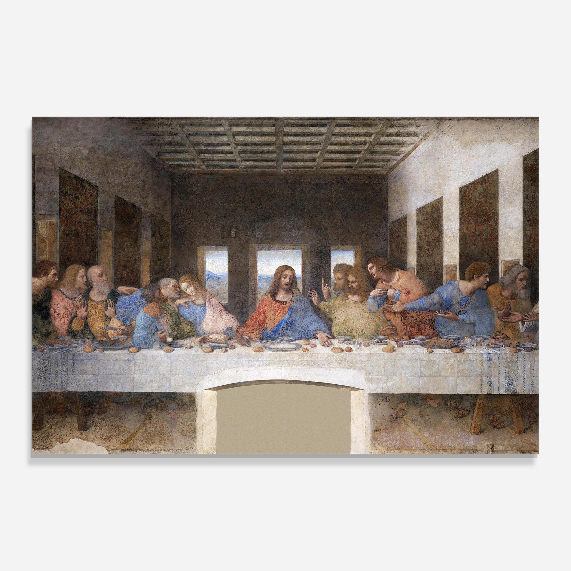 Tablou Sticla Jesus Eating mockup 0