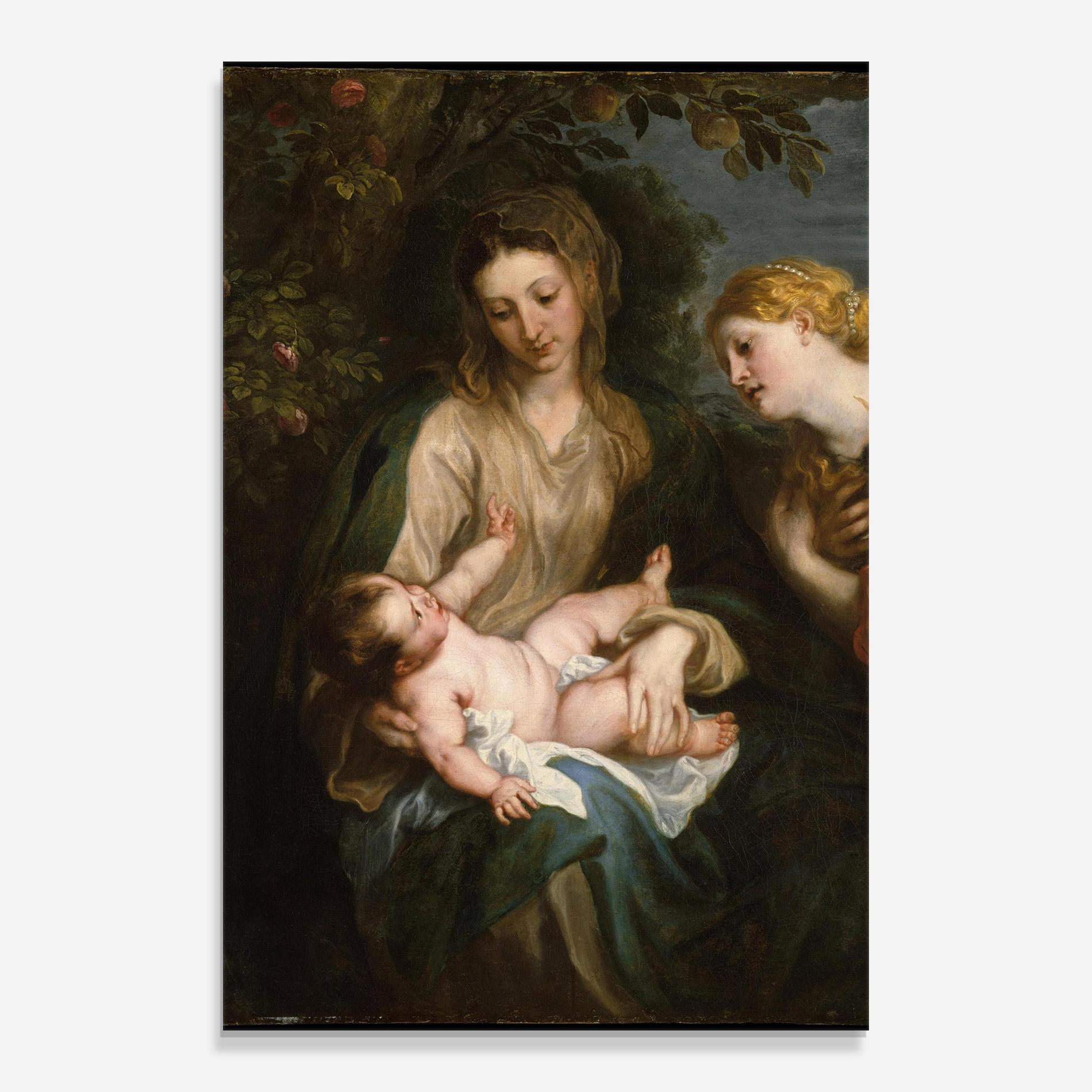 Tablou Sticla Looking At Baby mockup 0