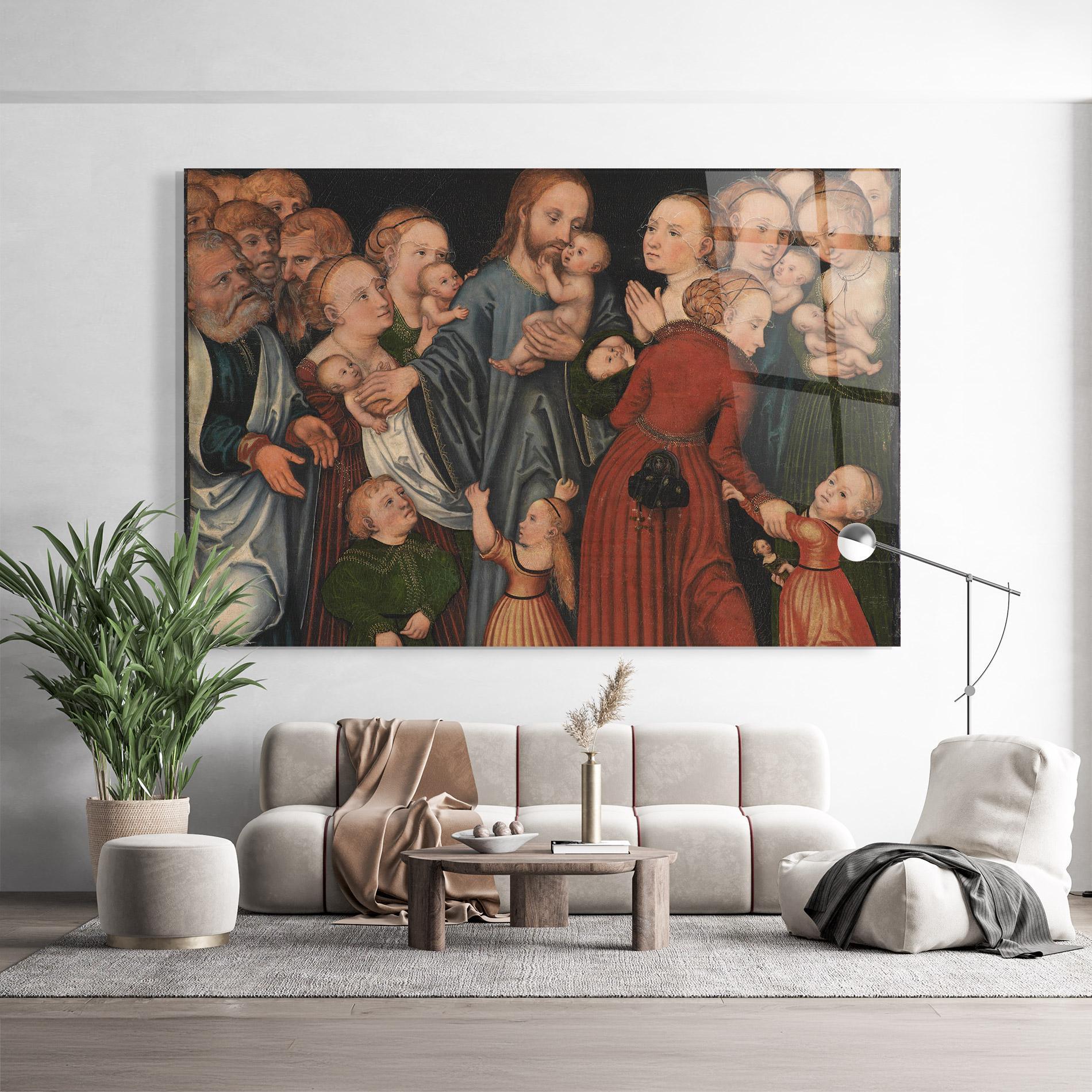 Tablou Sticla Jesus Old Art mockup 9