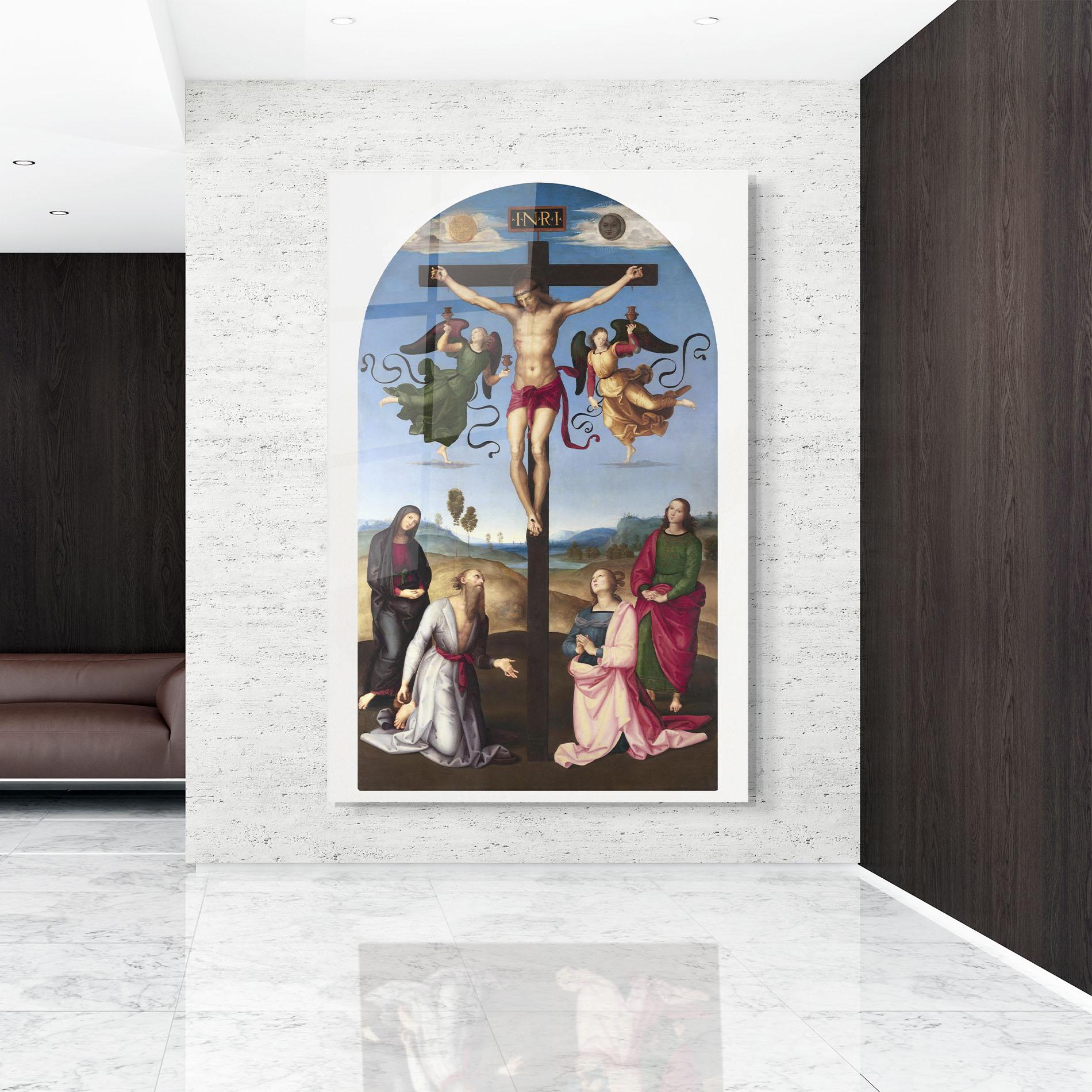 Tablou Sticla Blue Sky Jesus mockup 9