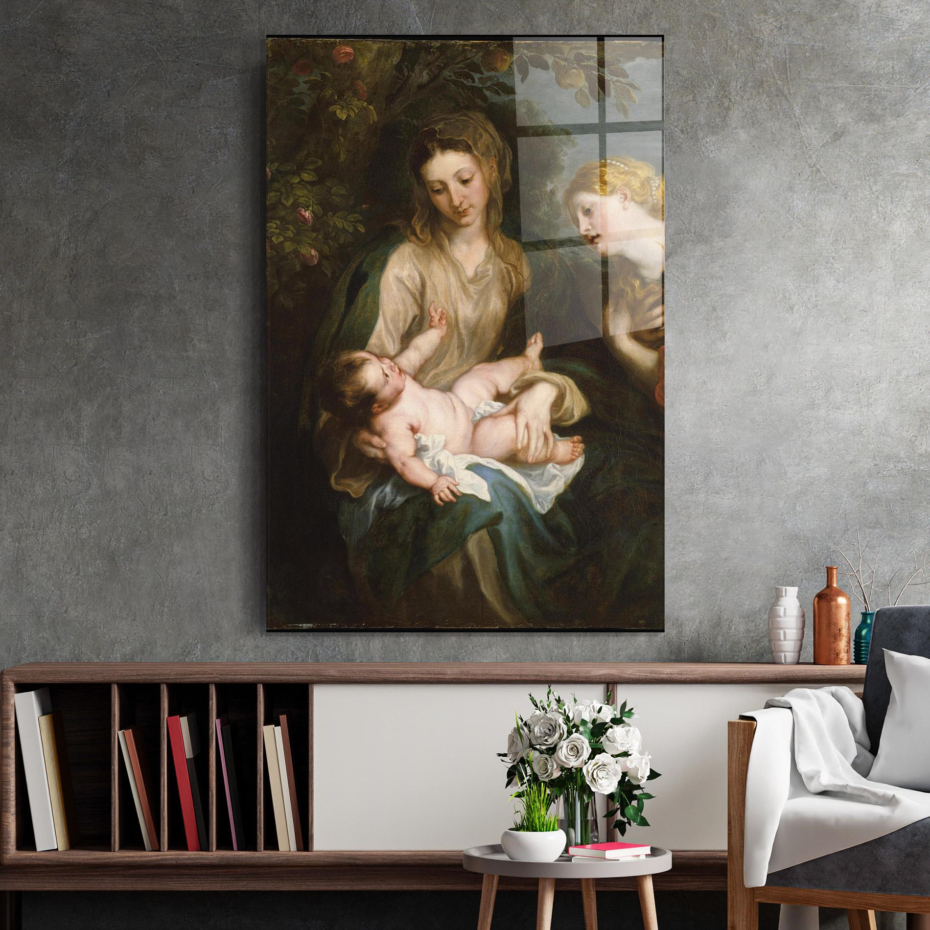 Tablou Sticla Looking At Baby mockup 2