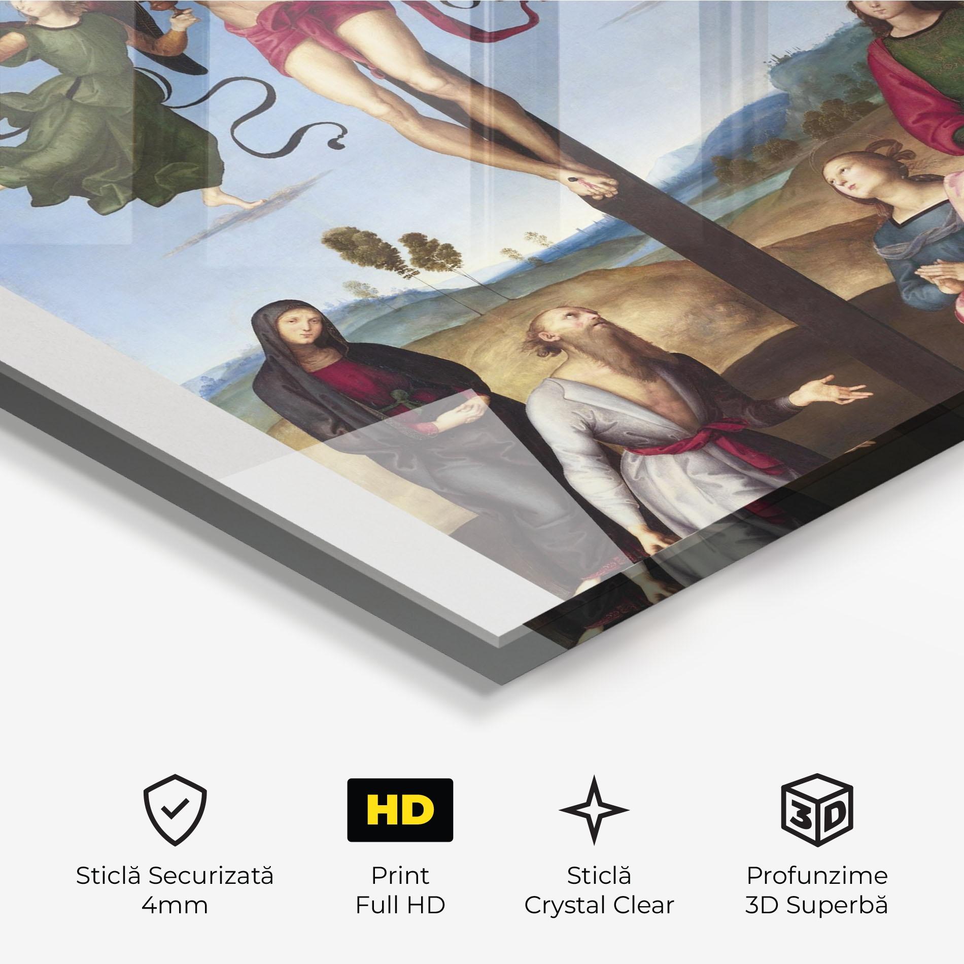 Tablou Sticla Blue Sky Jesus mockup 3