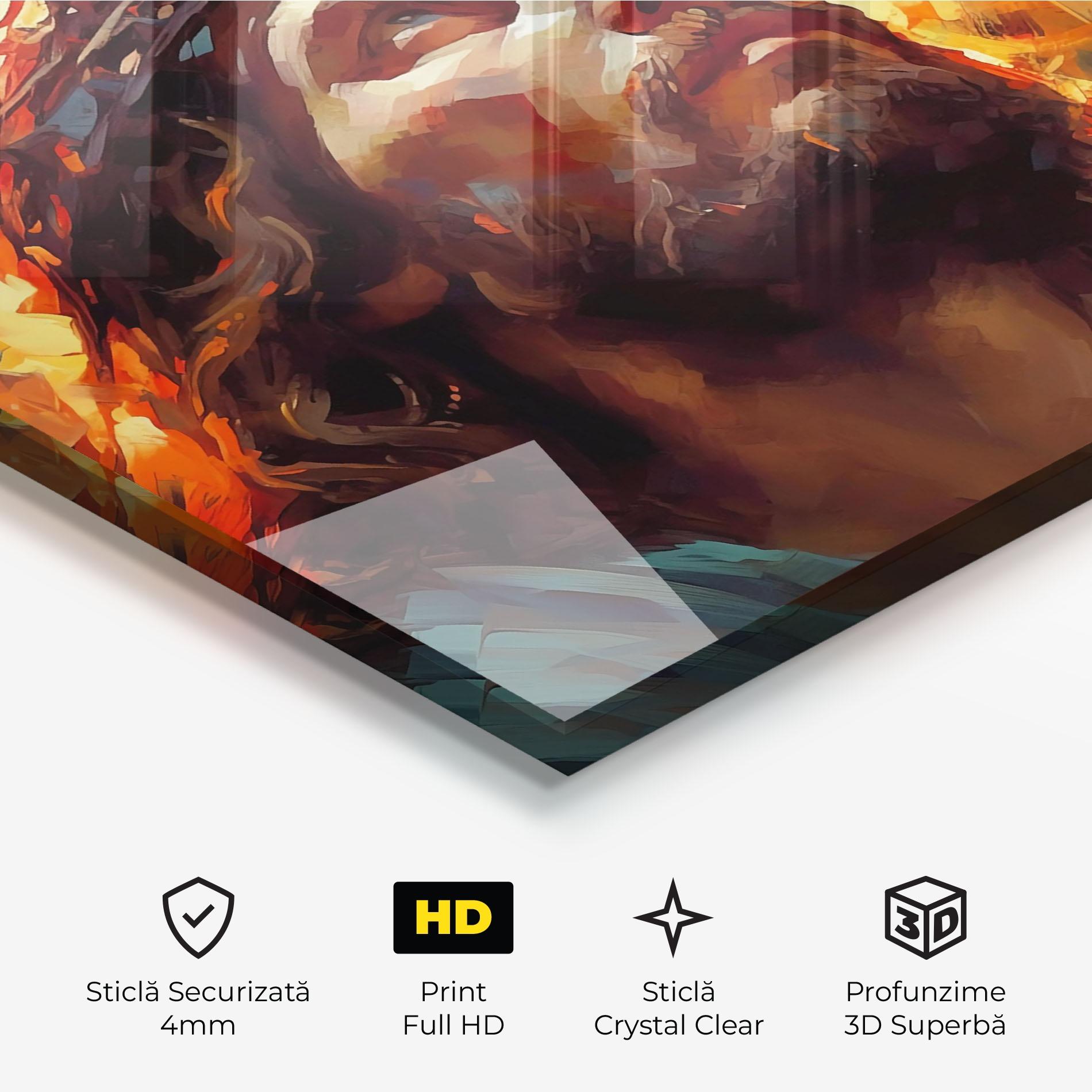 Tablou Sticla Jesus Crown Light mockup 3