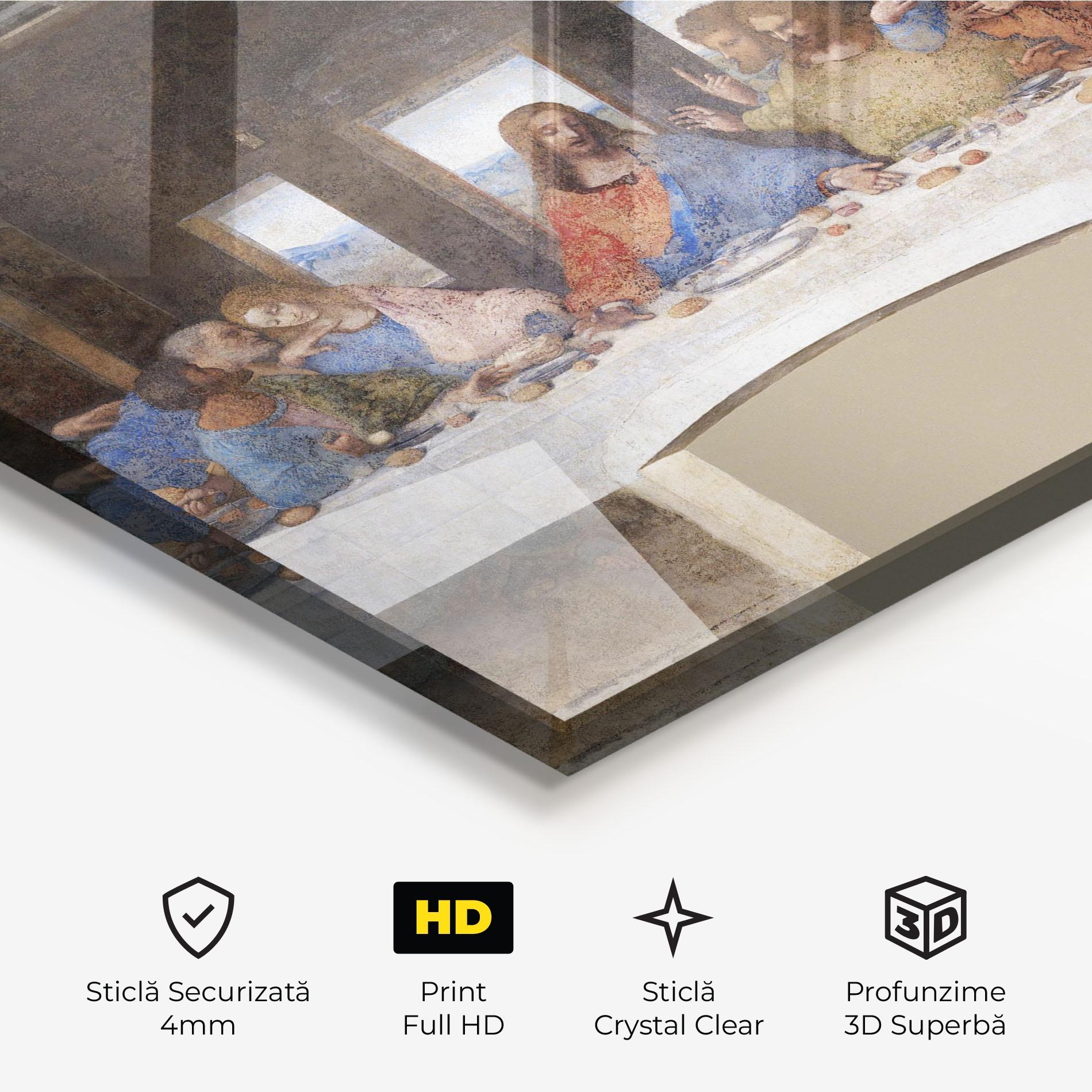 Tablou Sticla Jesus Eating mockup 3