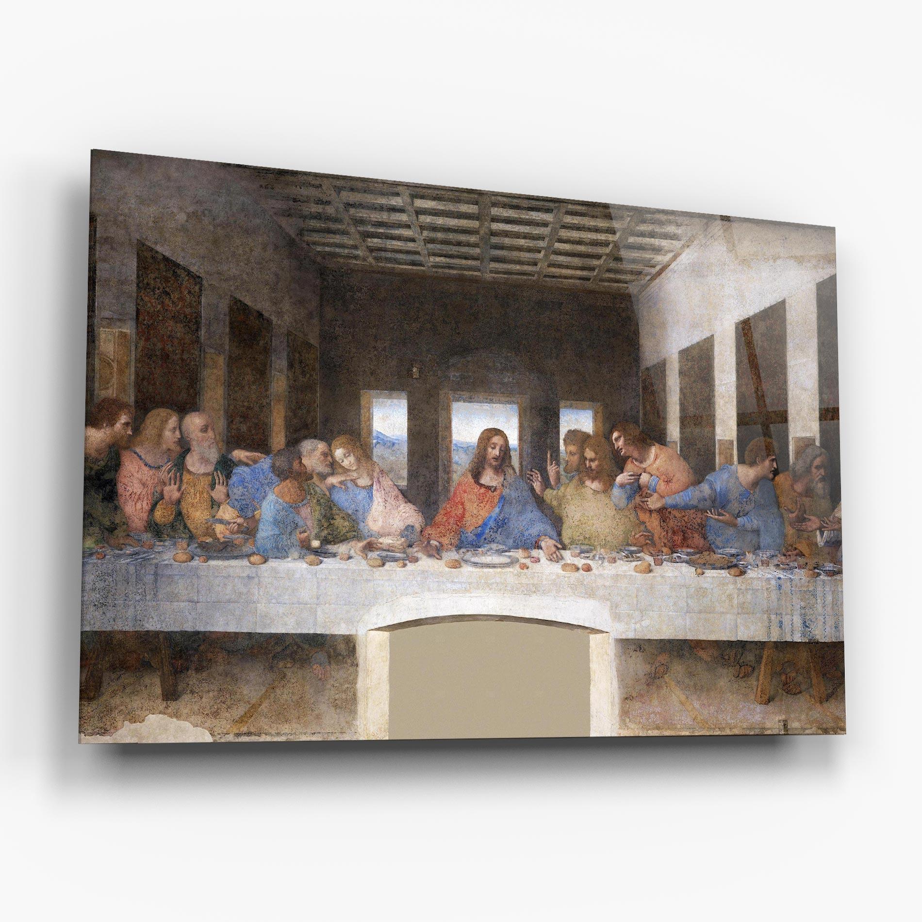 Tablou Sticla Jesus Eating mockup 6