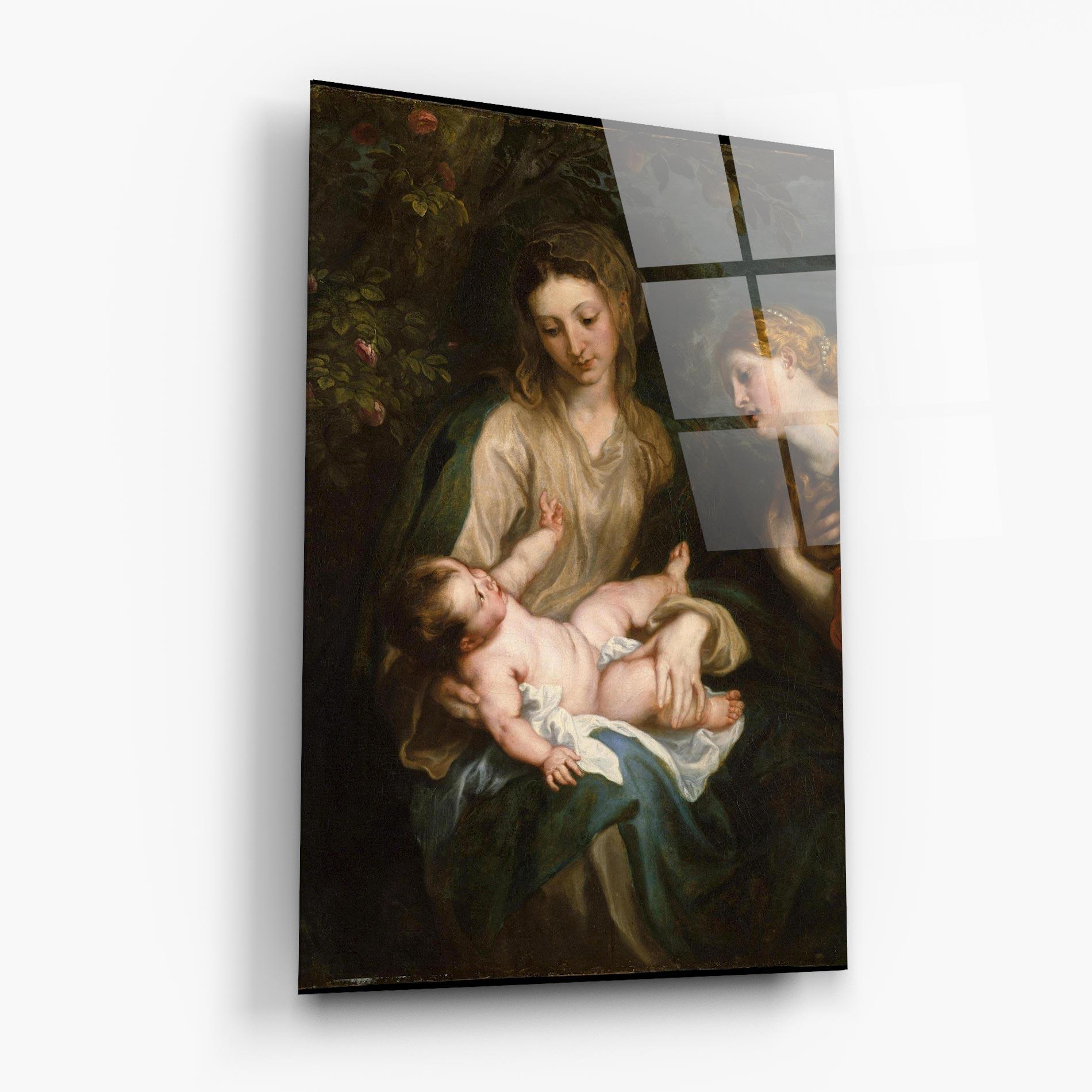 Tablou Sticla Looking At Baby mockup 6