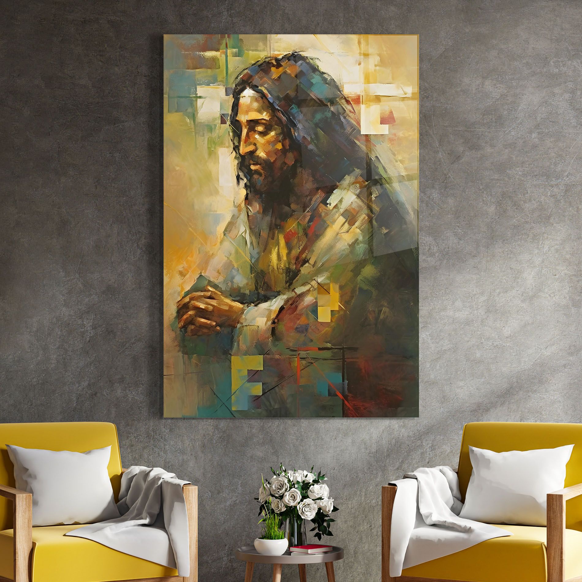 Christ Painting Art mockup 4
