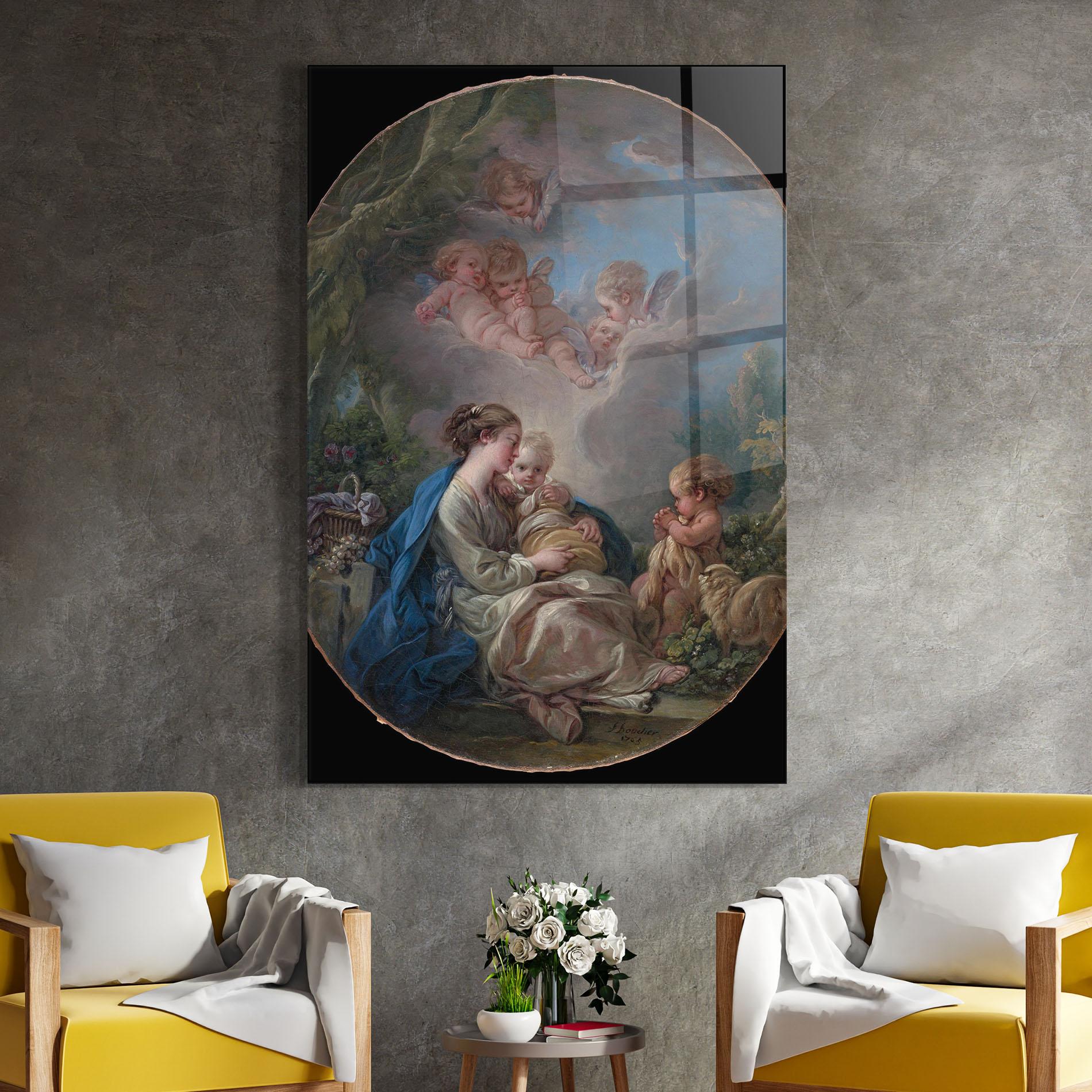 Tablou Sticla Religious Circle mockup 4