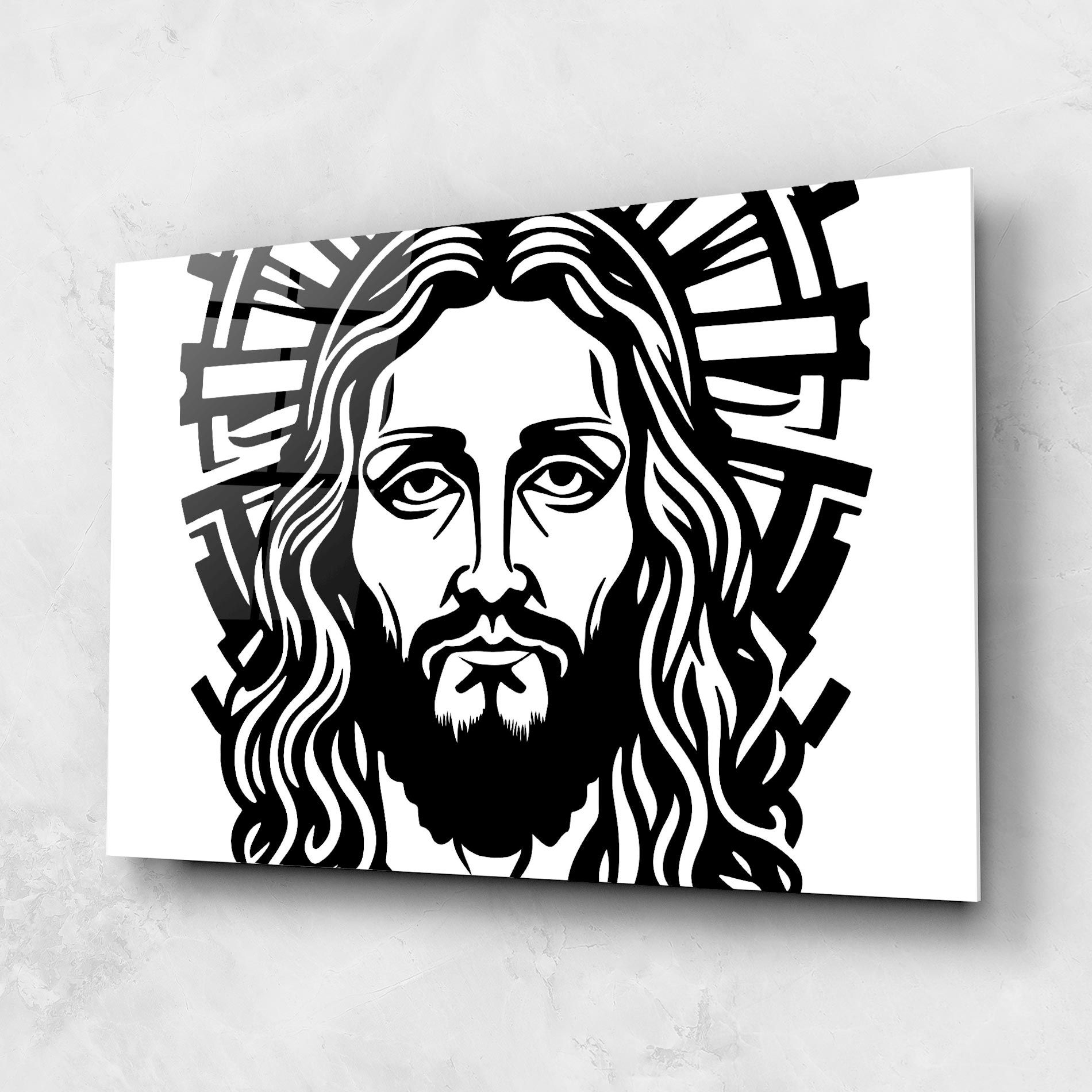 Black Line Jesus mockup 1