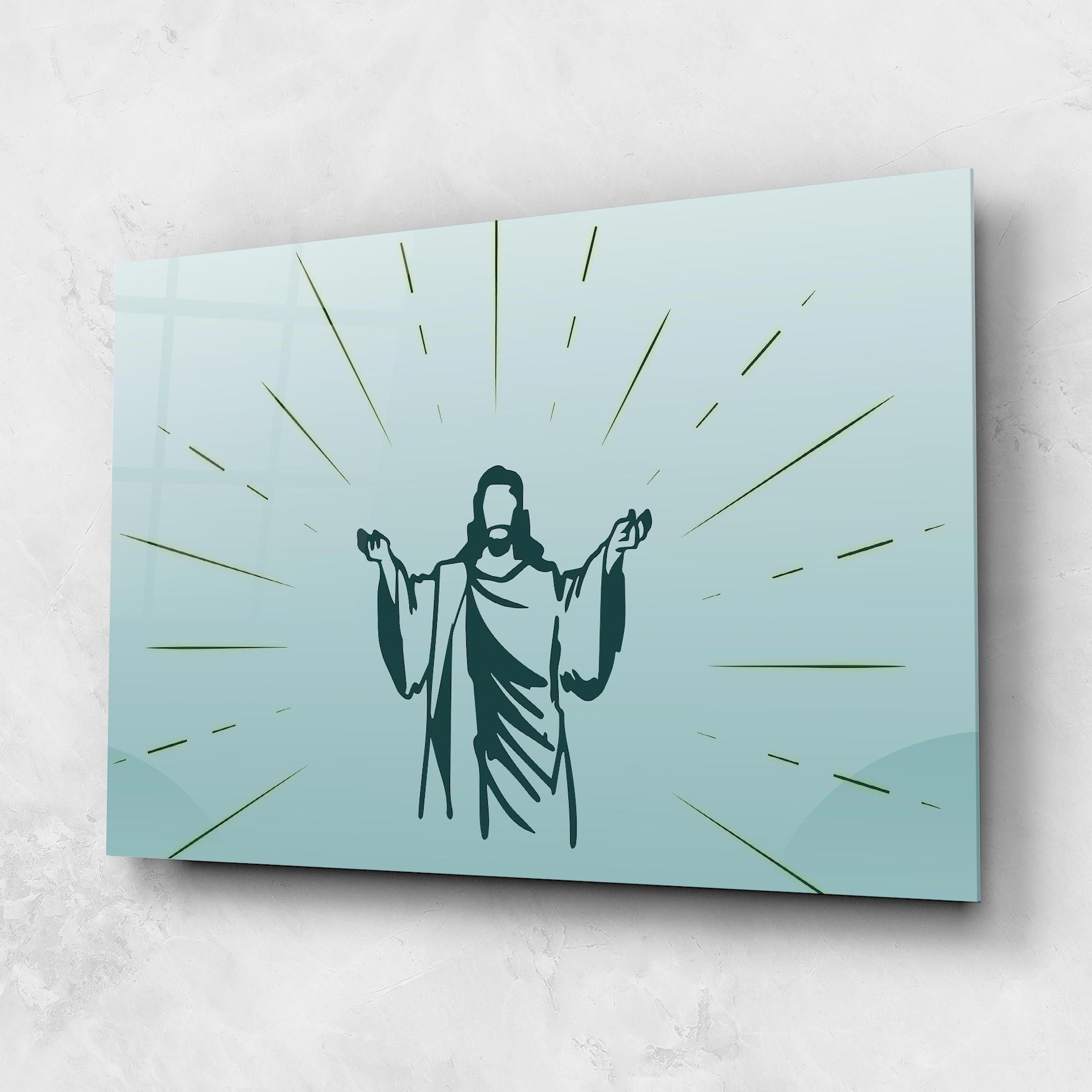 Blue Art Jesus mockup 1