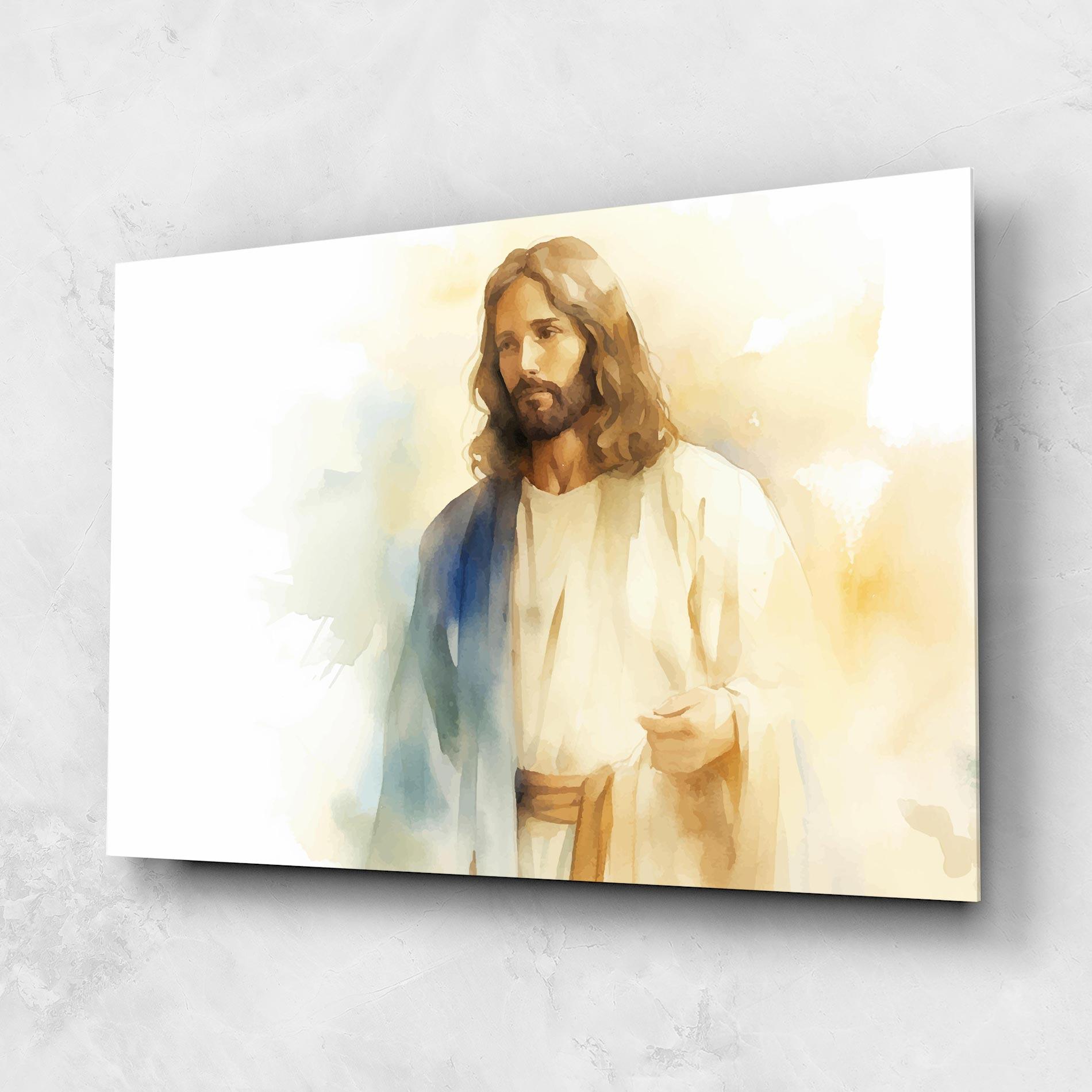 Tablou Sticla Jesus Light Art mockup 1