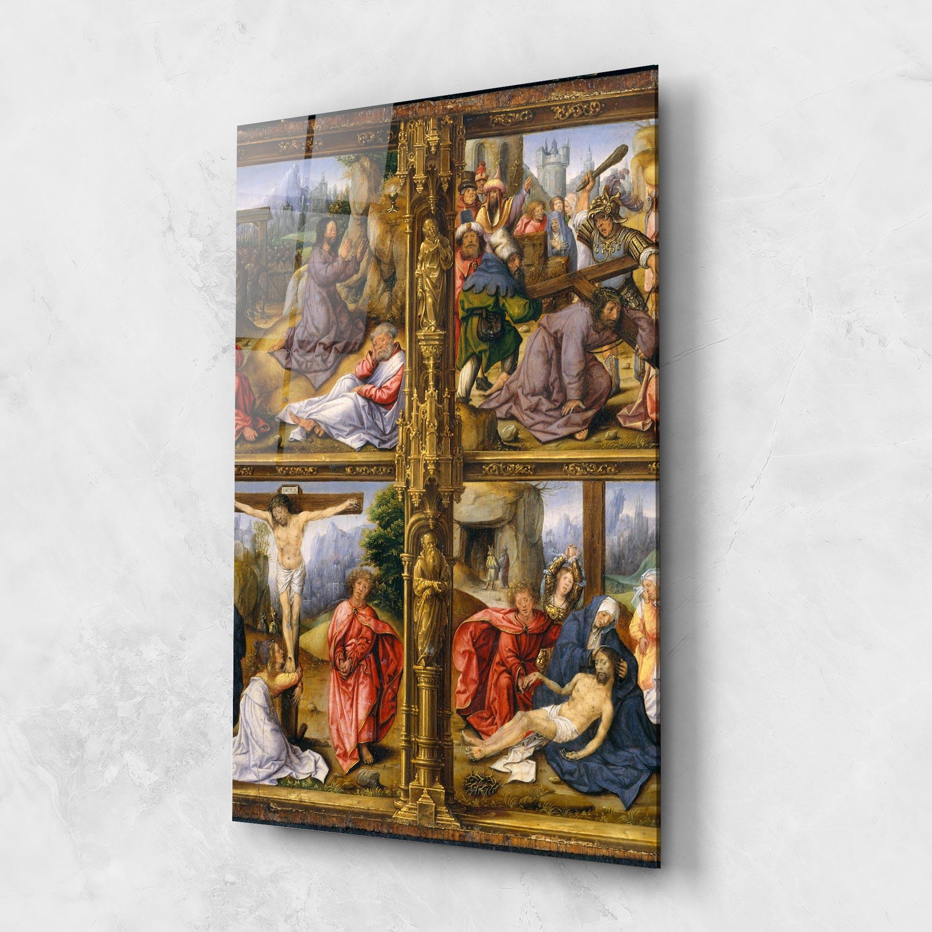 Tablou Sticla Gold Window View mockup 1