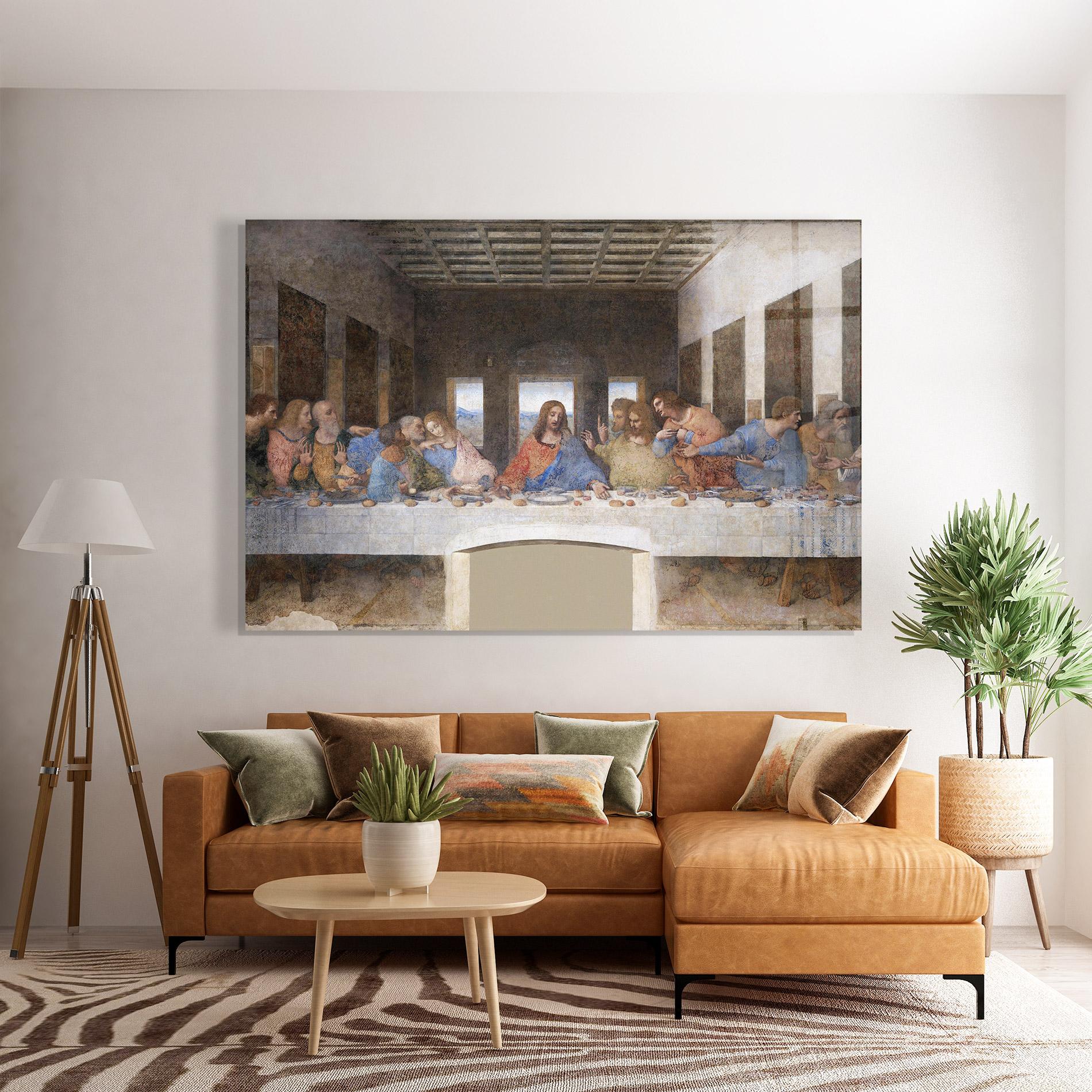 Tablou Sticla Jesus Eating mockup 7