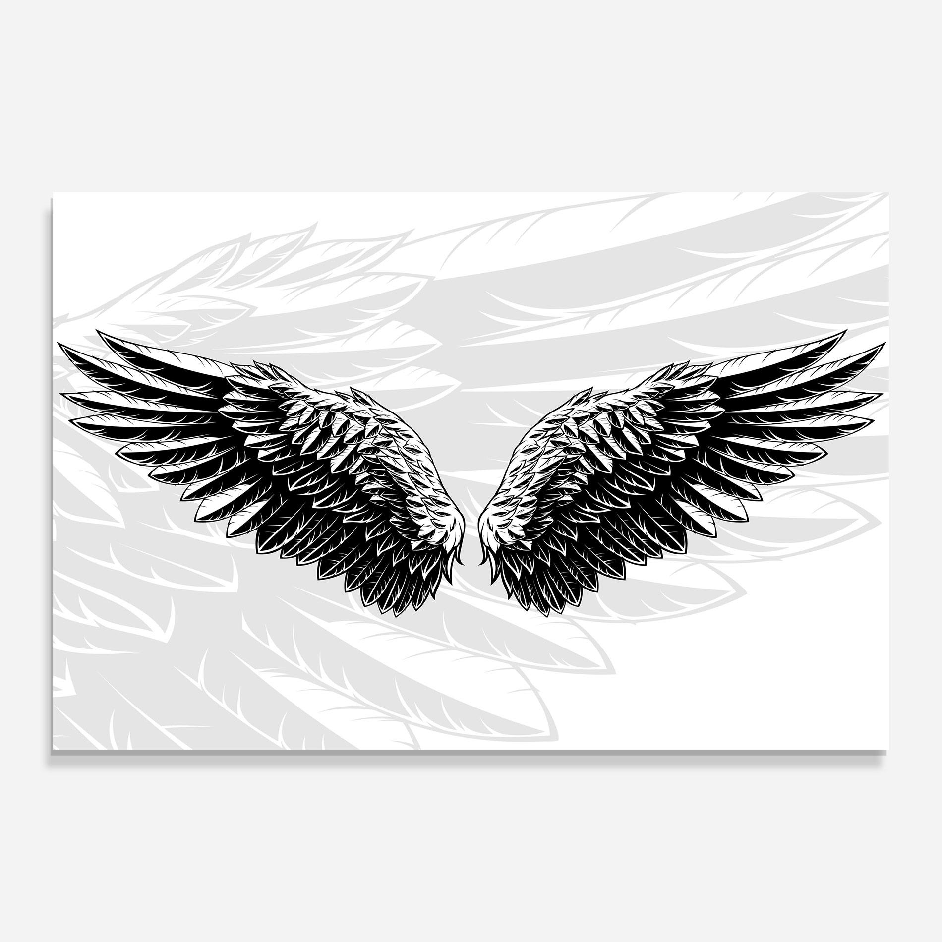 Tablou Sticla Angel Wings mockup 0