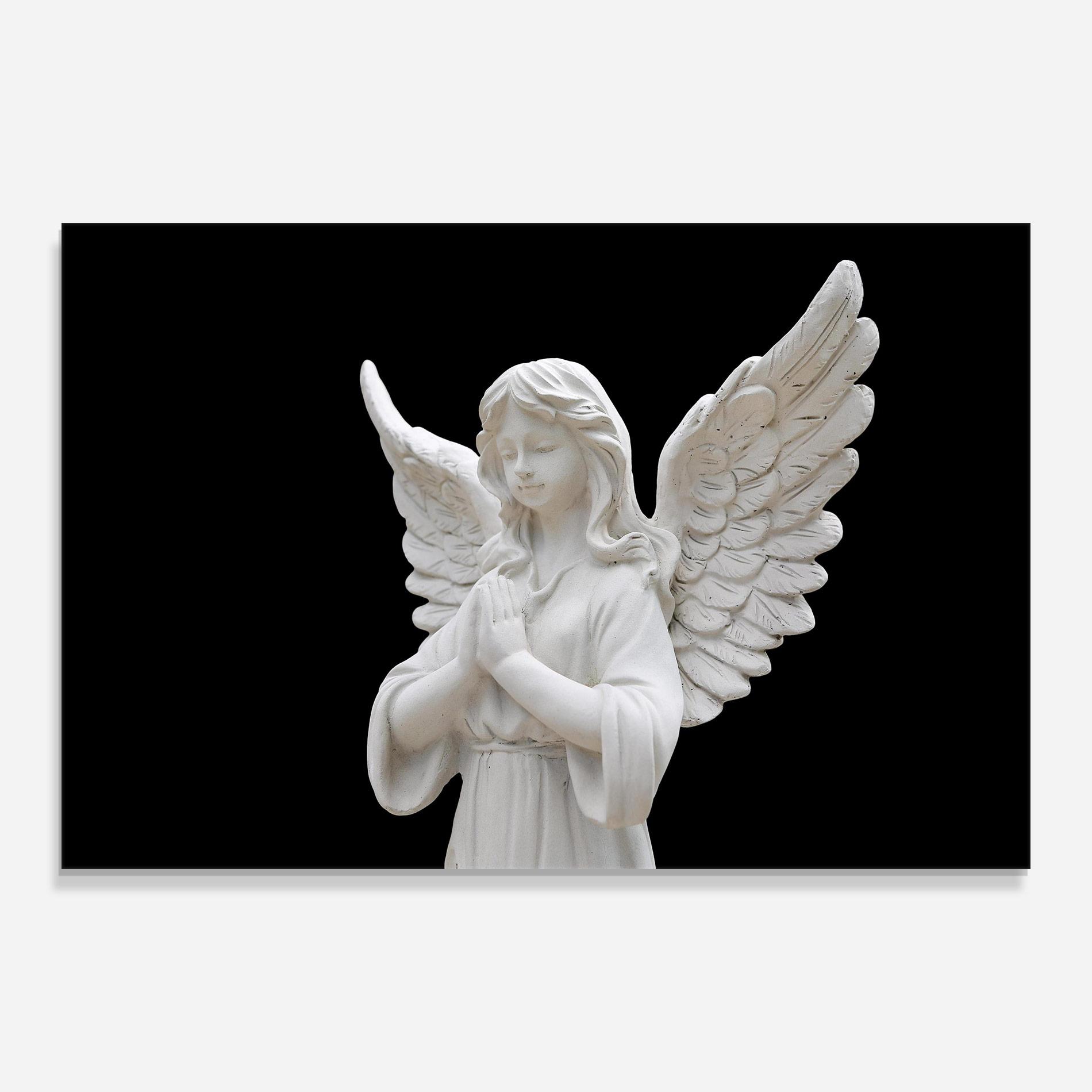Tablou Sticla Pretty Angel Statues mockup 0