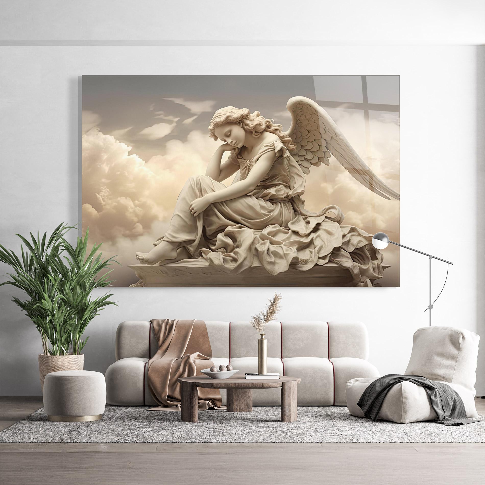 Tablou Sticla Angel Guardian Cloud mockup 9