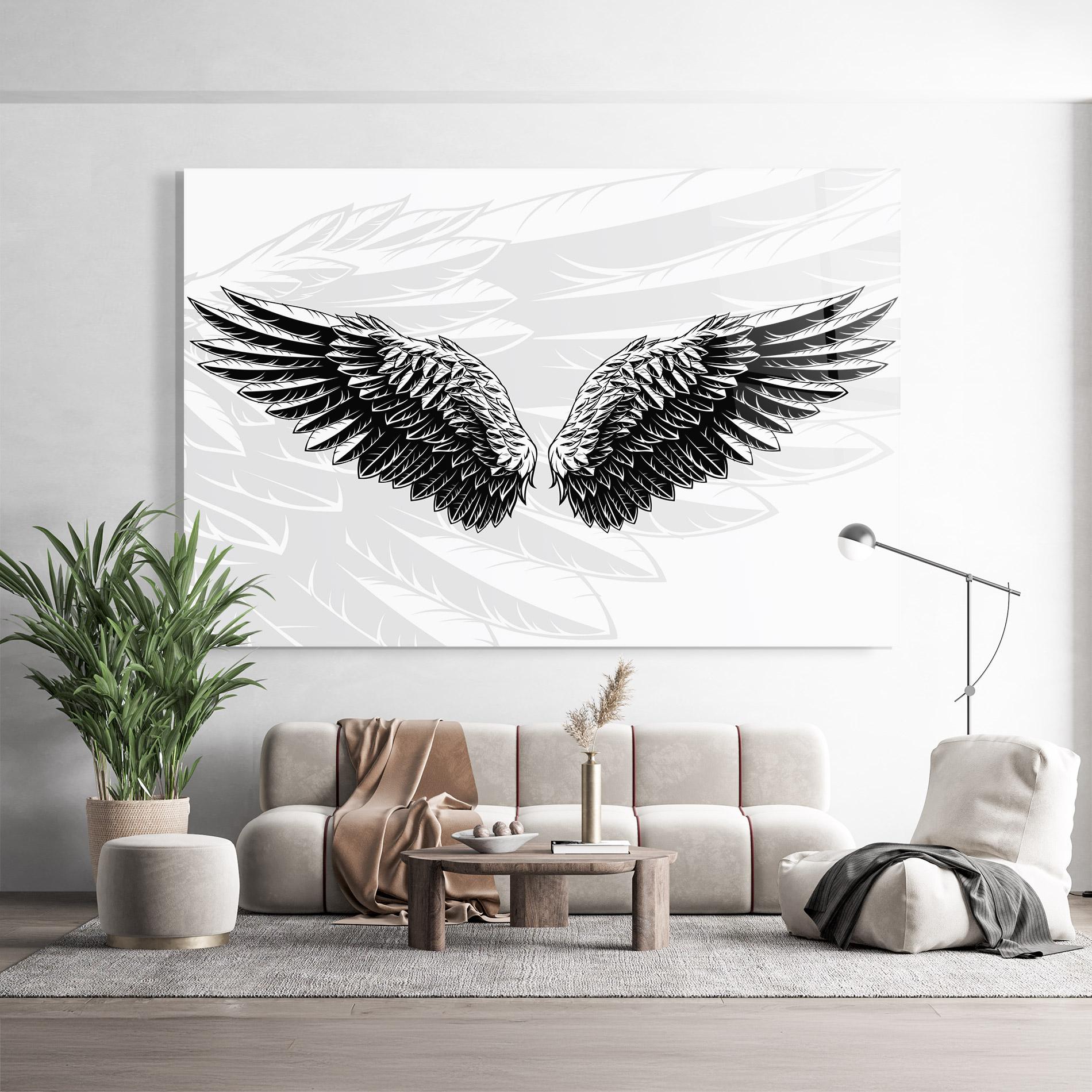 Tablou Sticla Angel Wings mockup 9