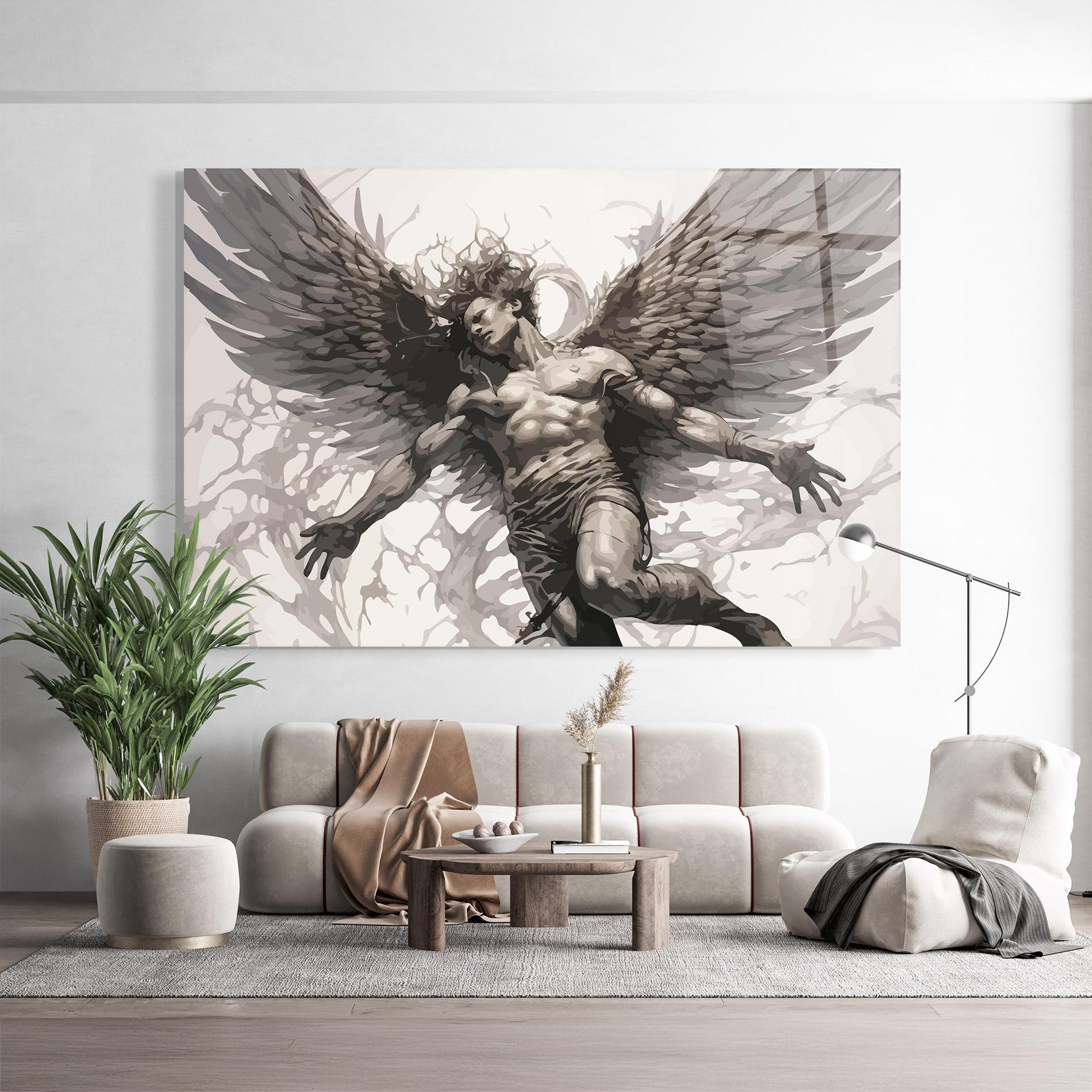 Tablou Sticla Falling Angel mockup 9