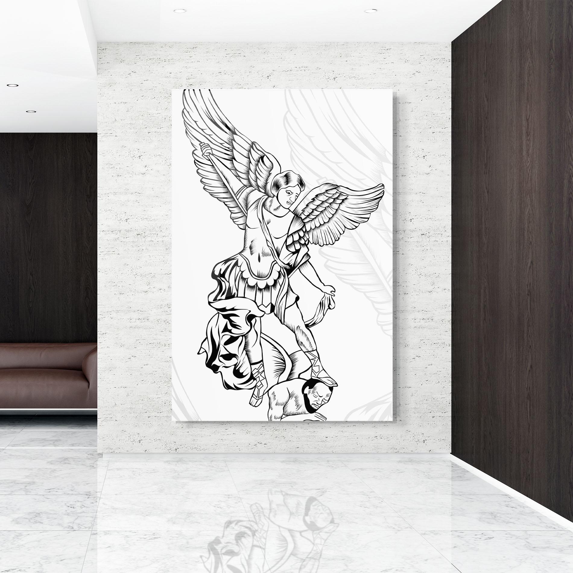 Tablou Sticla Angel Fight mockup 9
