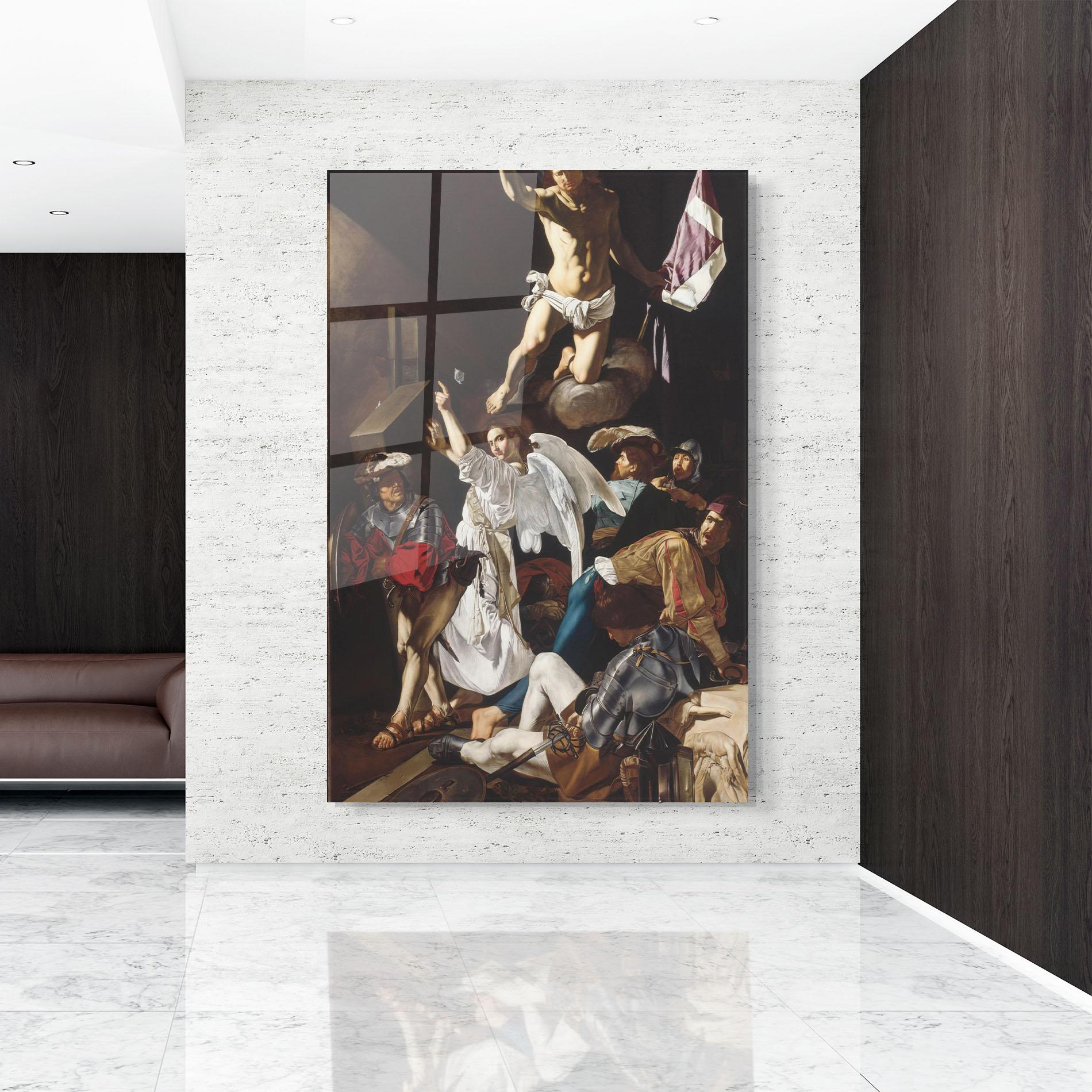 Tablou Sticla Angel Painting mockup 9