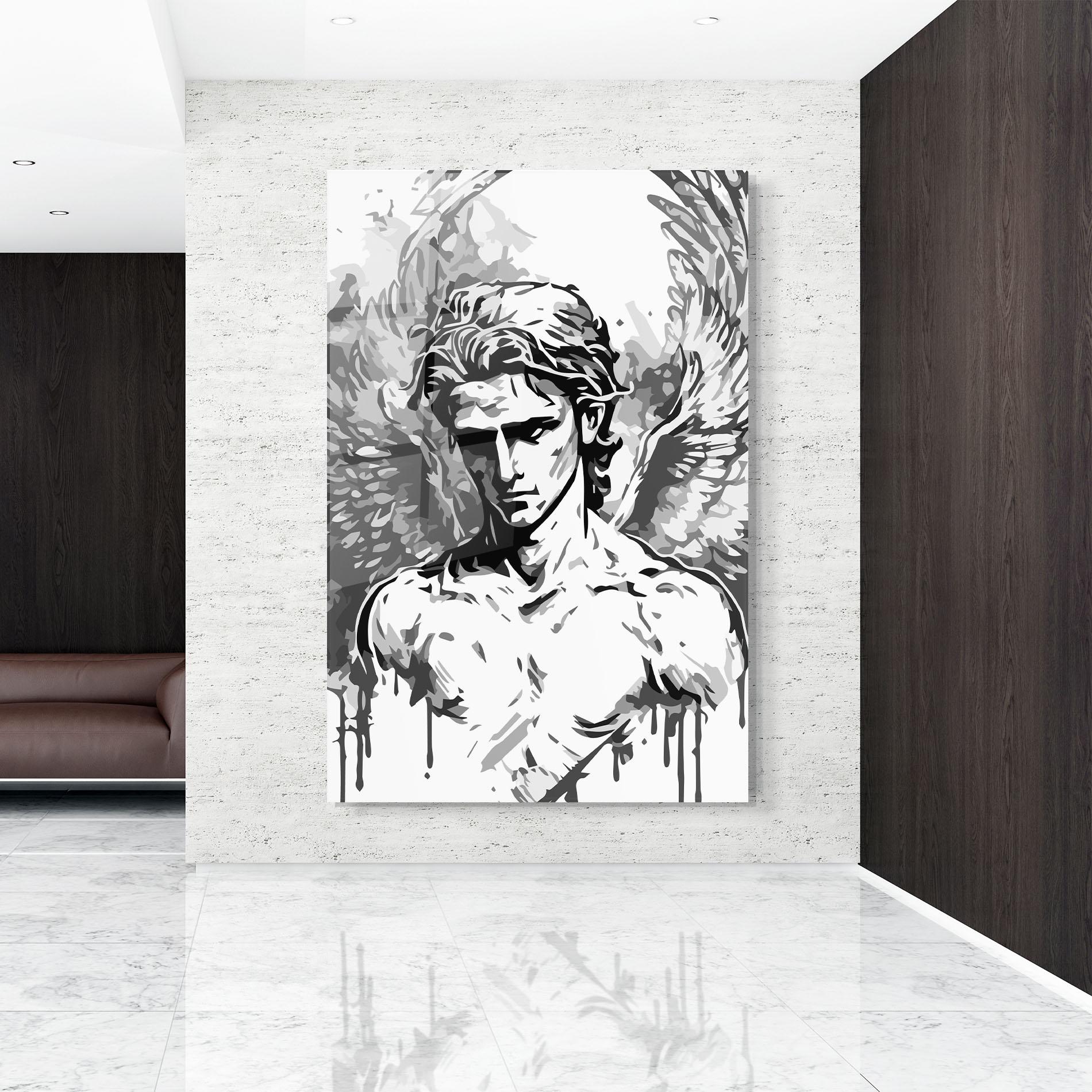 Tablou Sticla Beautiful Angel mockup 9