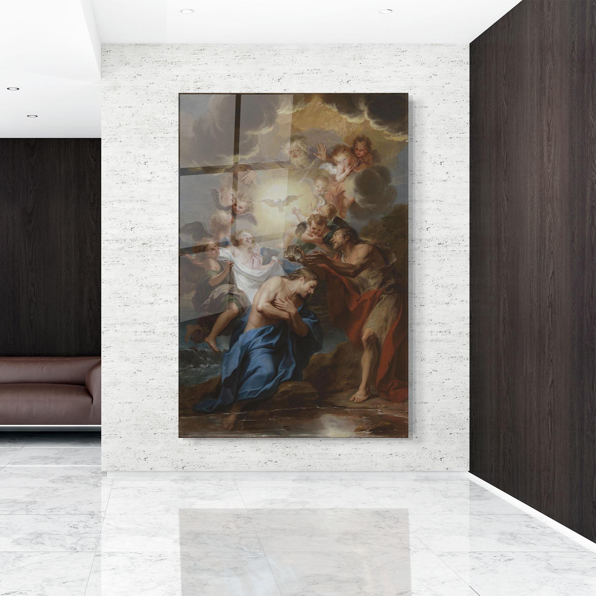 Tablou Sticla Bird Floating mockup 9