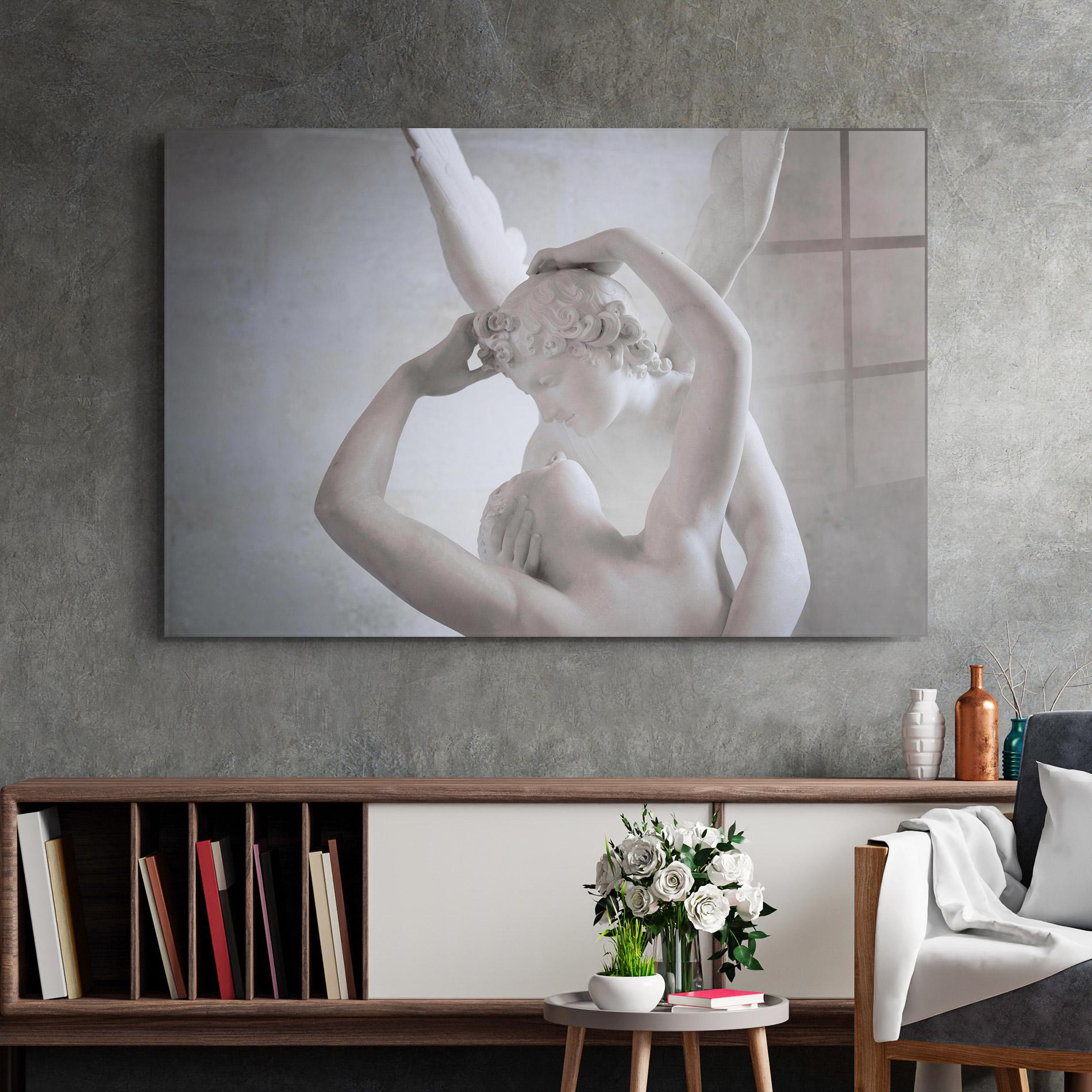 Tablou Sticla Angel Kiss mockup 2