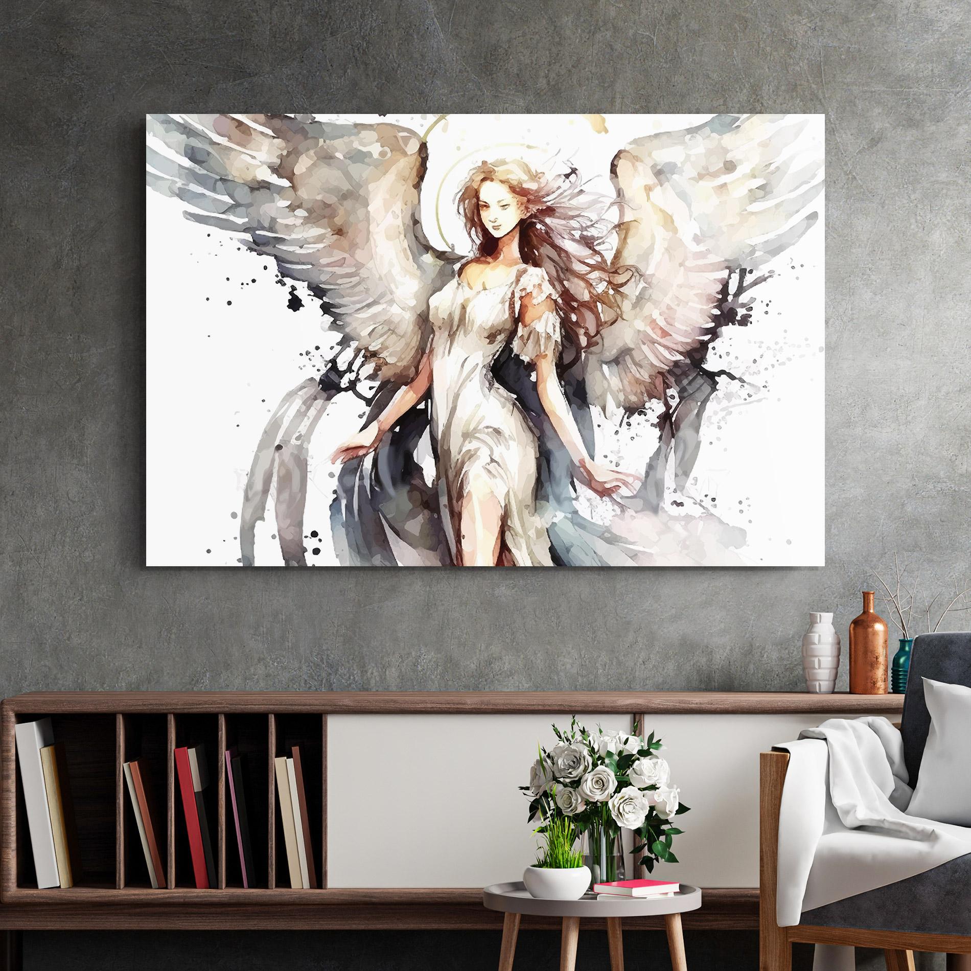 Tablou Sticla Angel Lady mockup 2