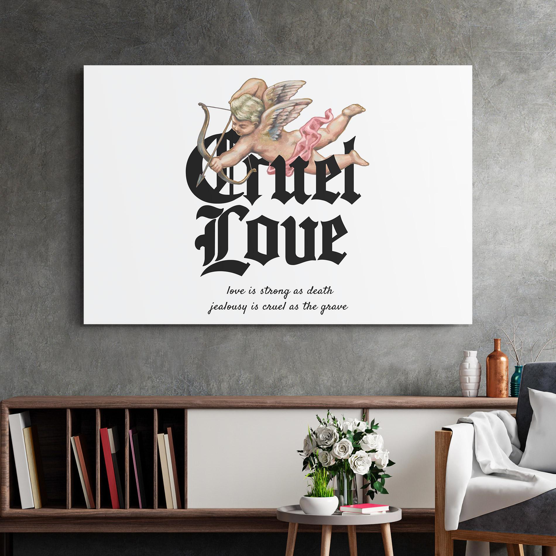Tablou Sticla Cruel Love mockup 2