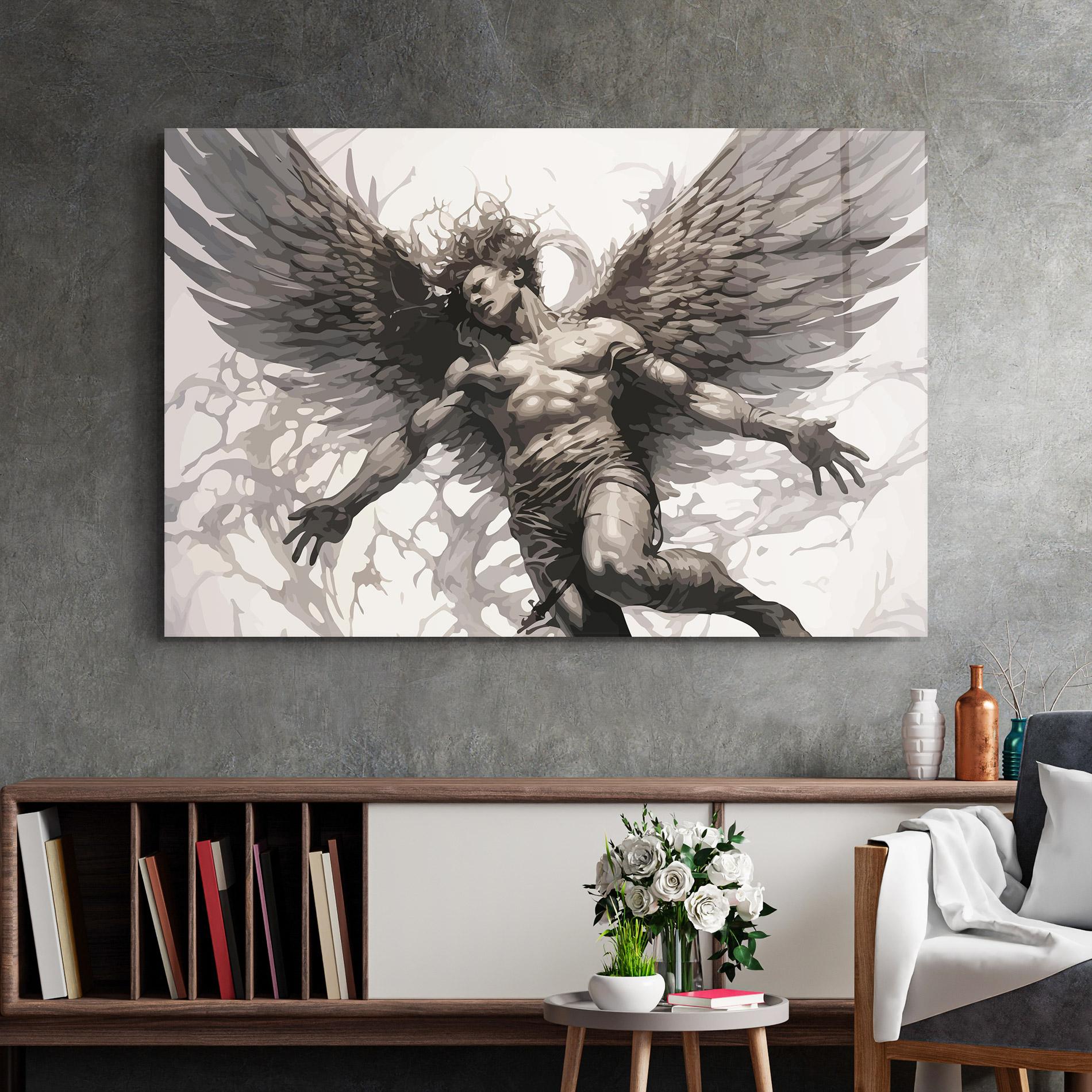 Tablou Sticla Falling Angel mockup 2