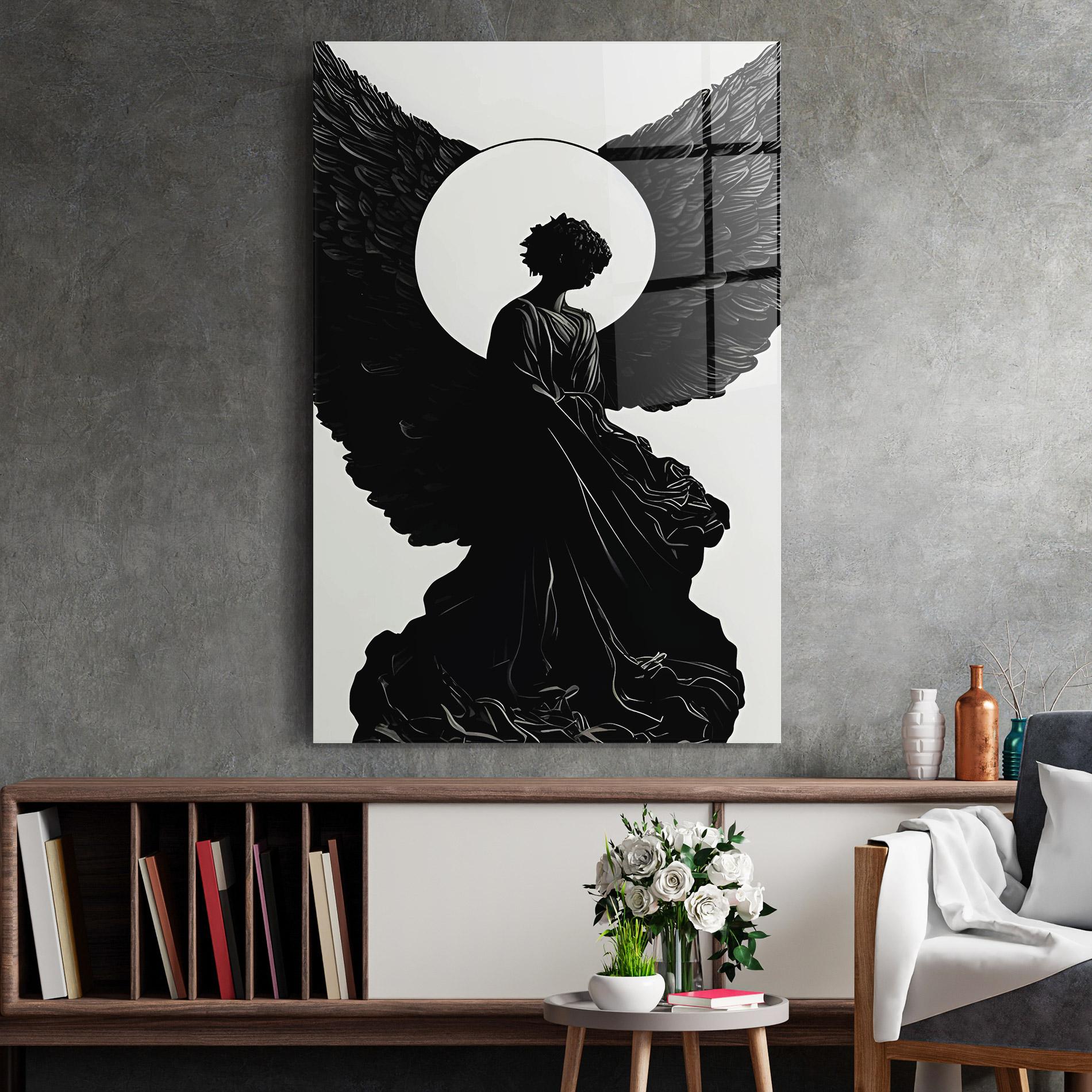 Tablou Sticla Angel Shilouette mockup 2