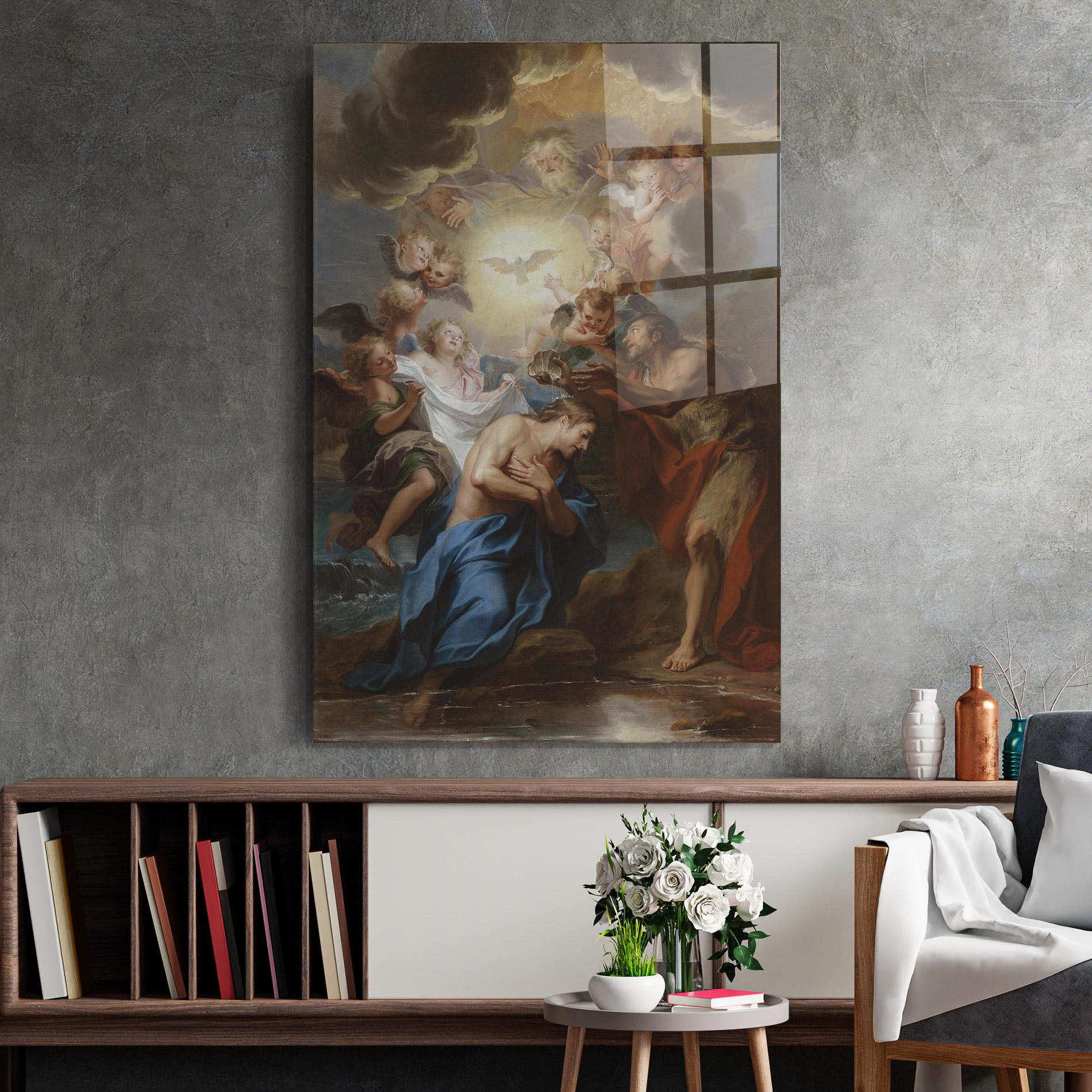 Tablou Sticla Bird Floating mockup 2