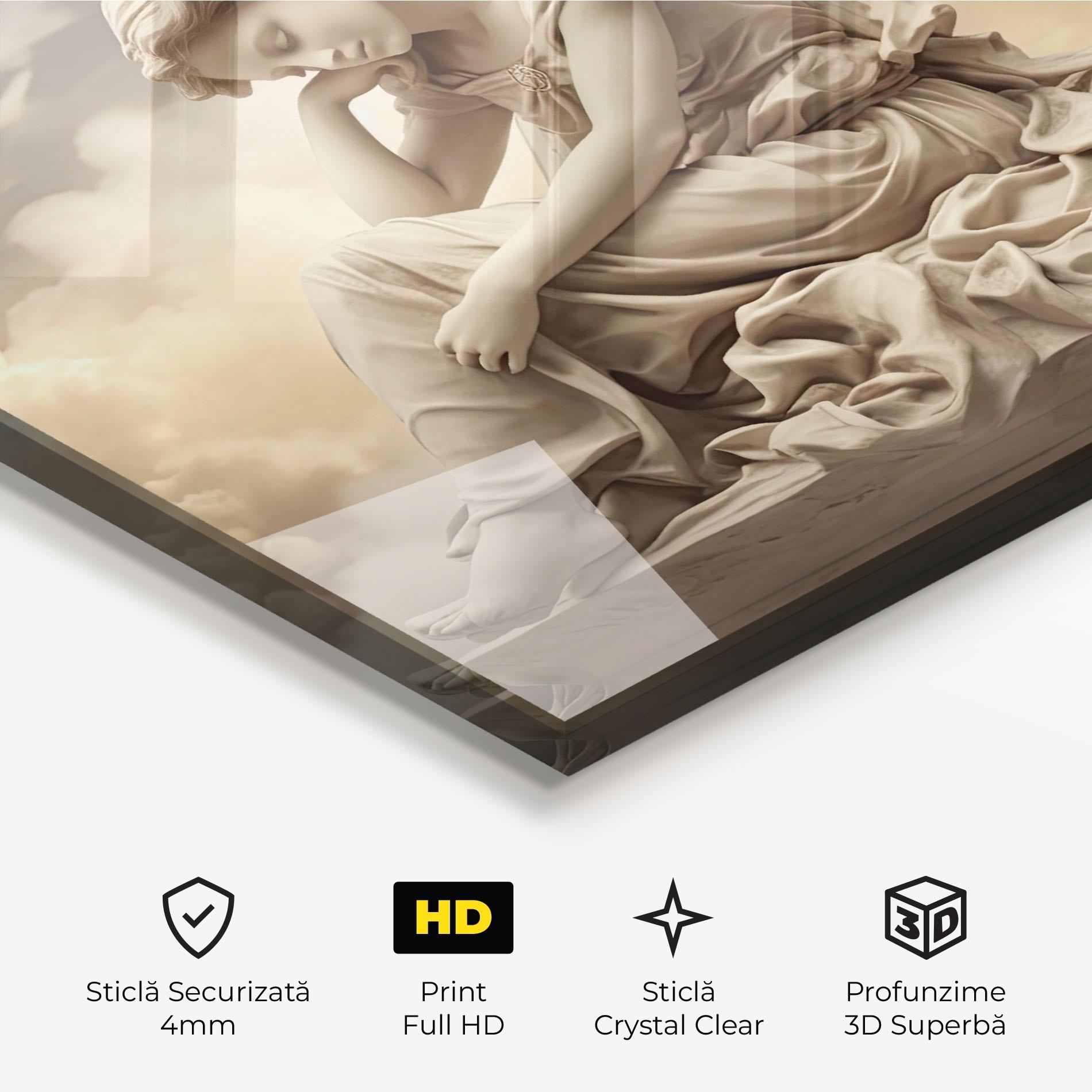 Tablou Sticla Angel Guardian Cloud mockup 3