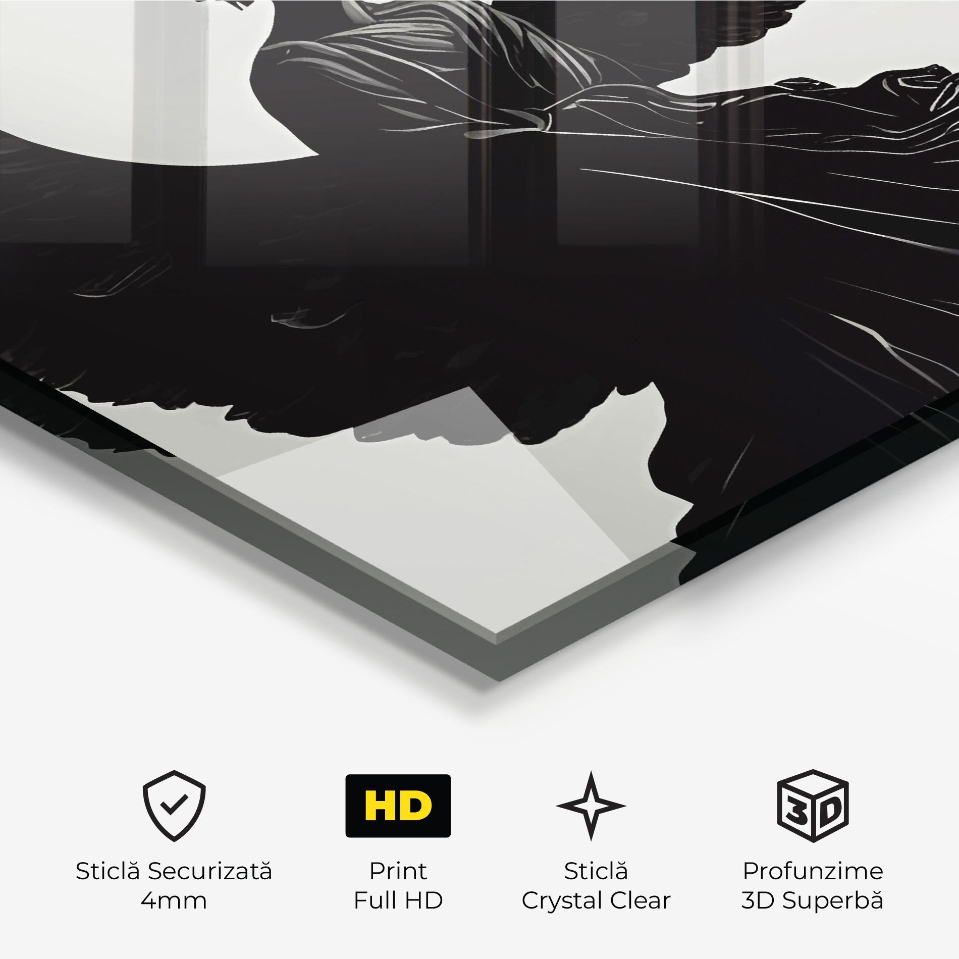 Tablou Sticla Angel Shilouette mockup 3