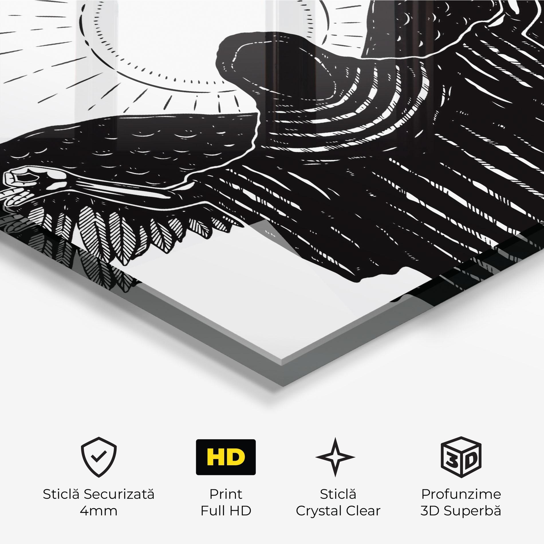 Tablou Sticla Angel Sun mockup 3