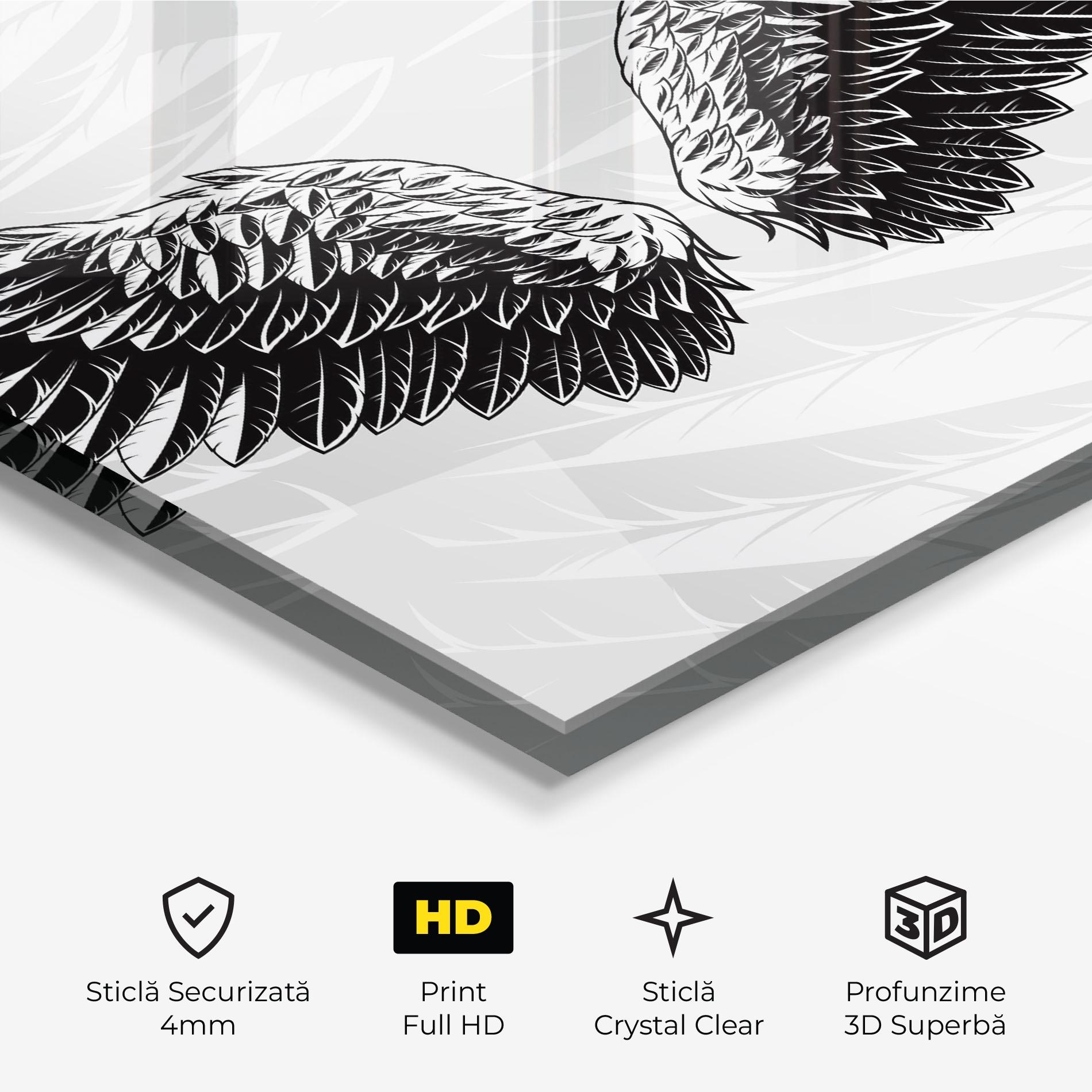 Tablou Sticla Angel Wings mockup 3