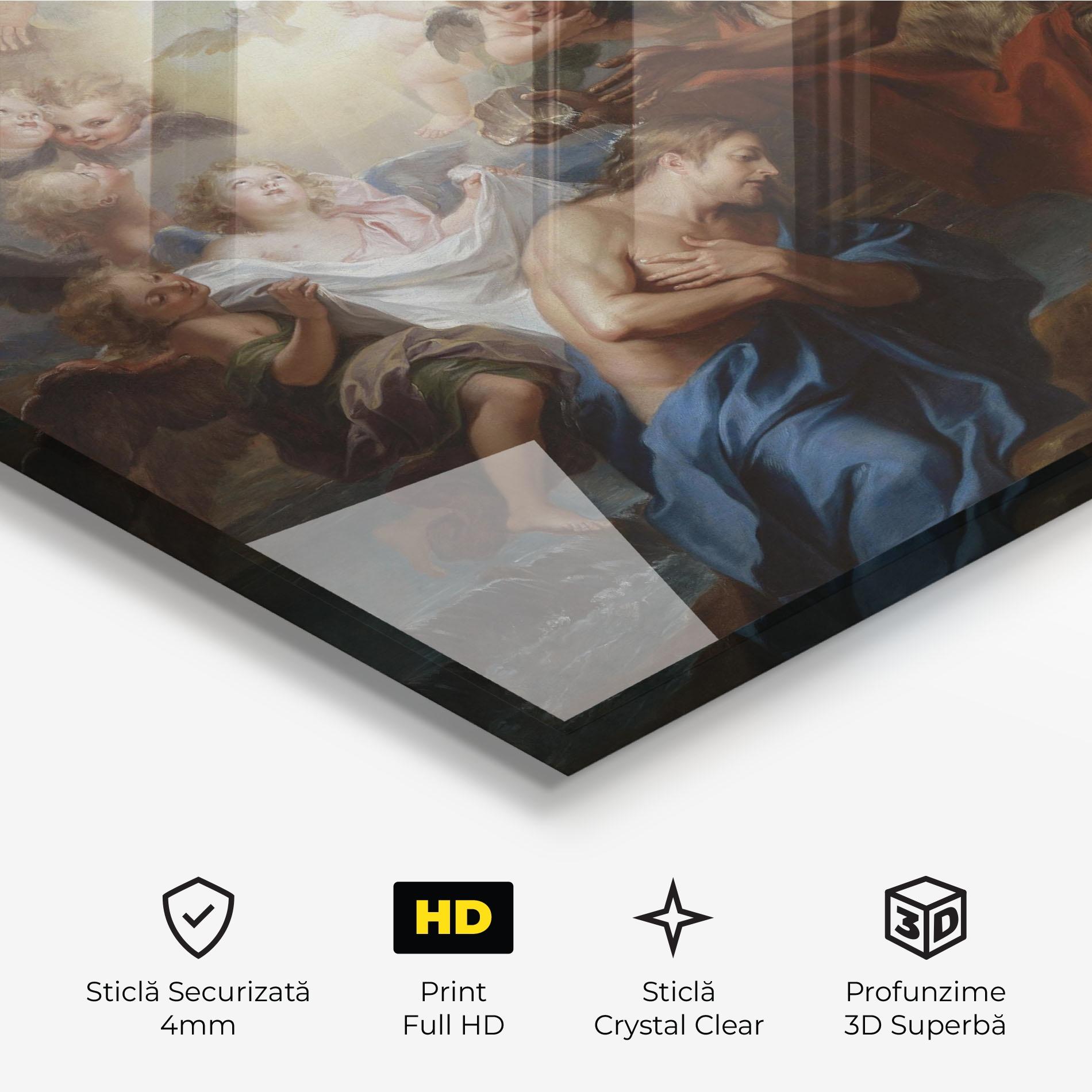 Tablou Sticla Bird Floating mockup 3