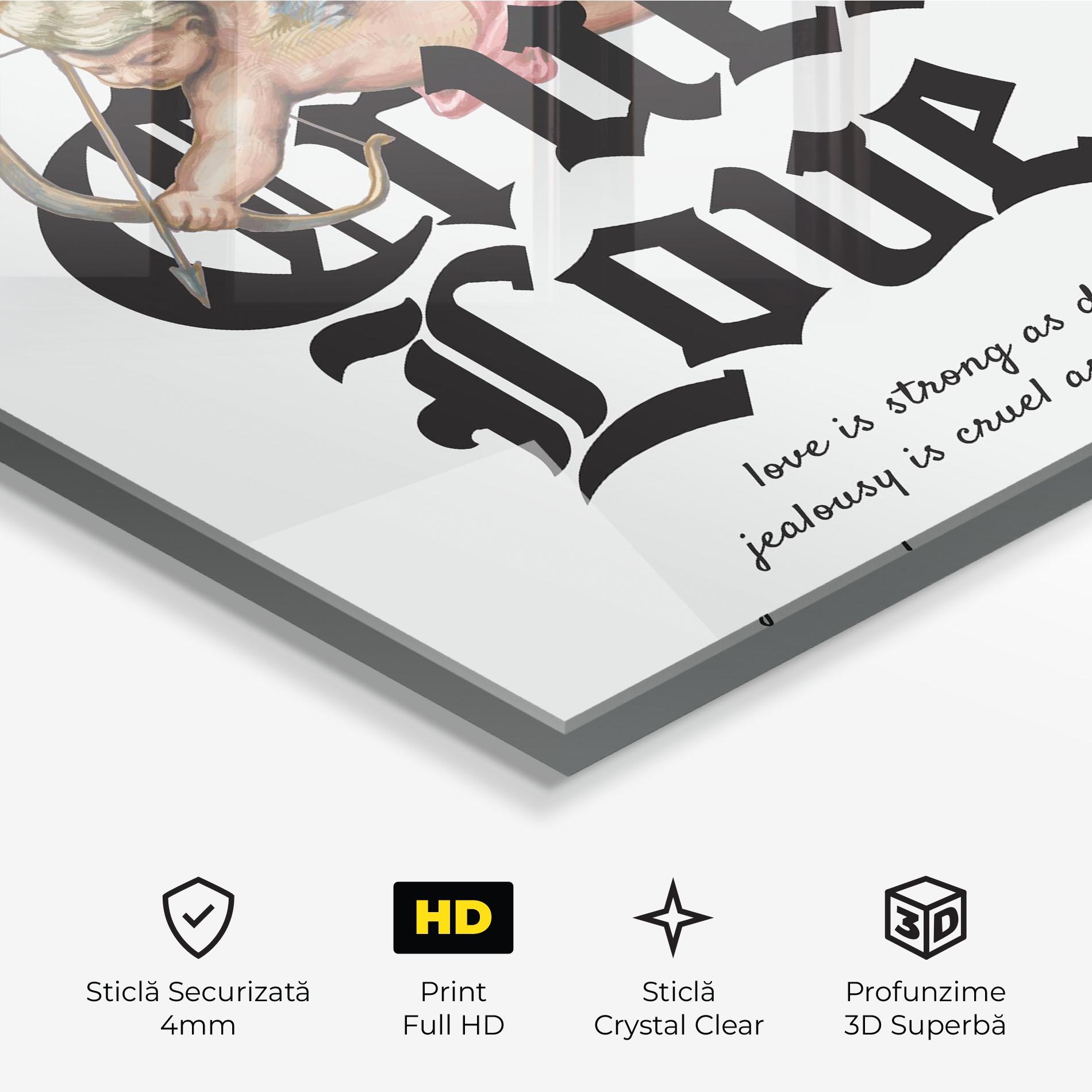 Tablou Sticla Cruel Love mockup 3