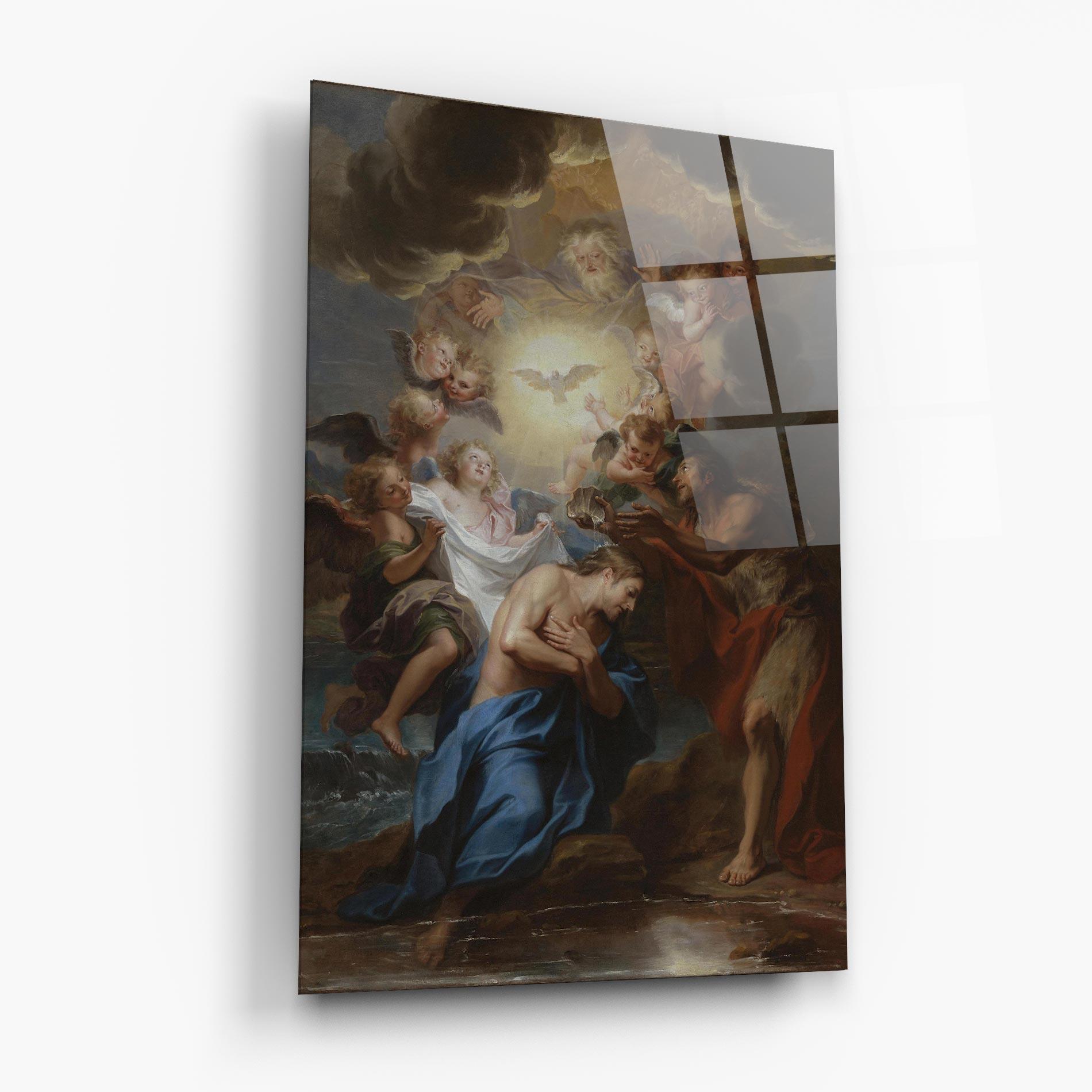 Tablou Sticla Bird Floating mockup 6