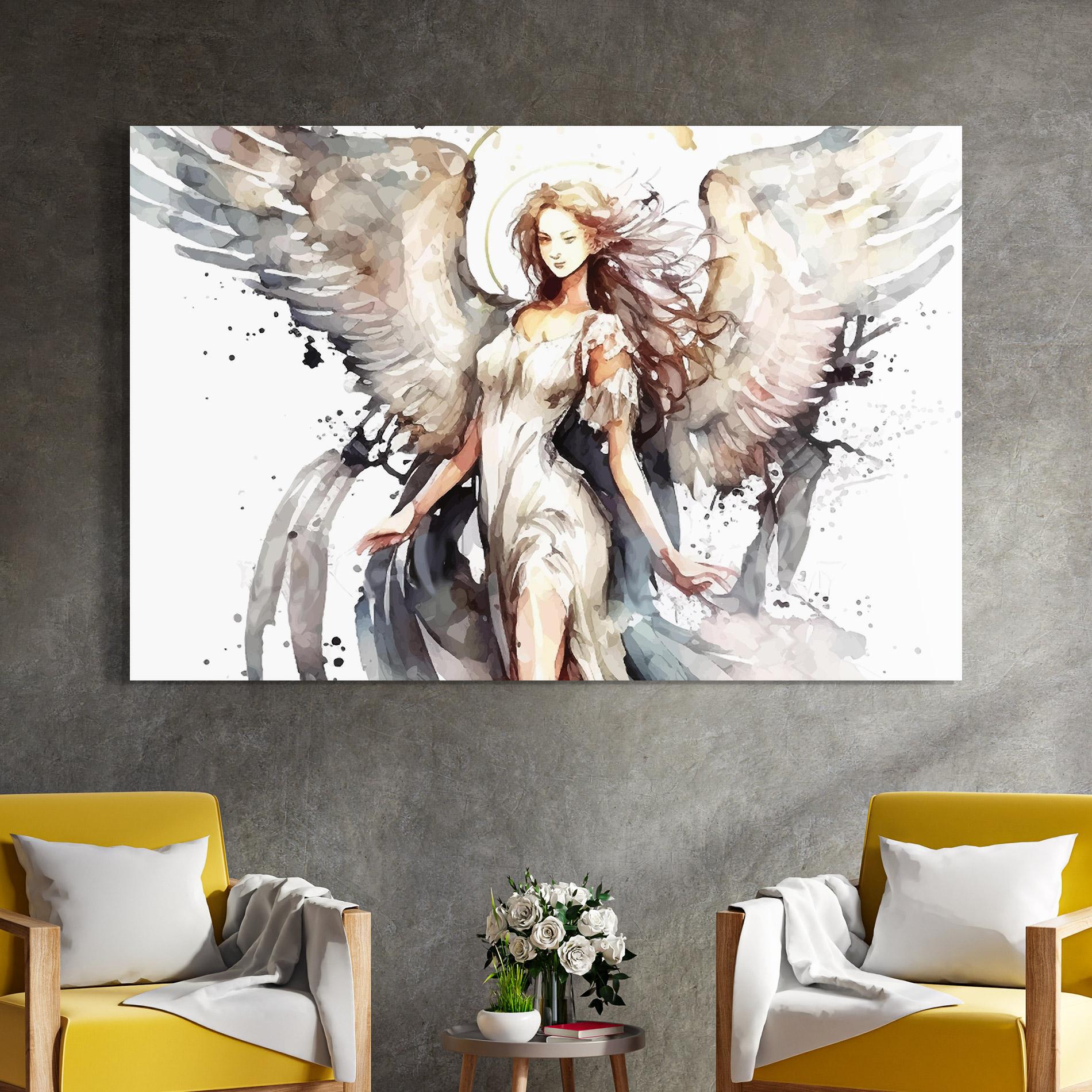 Tablou Sticla Angel Lady mockup 4