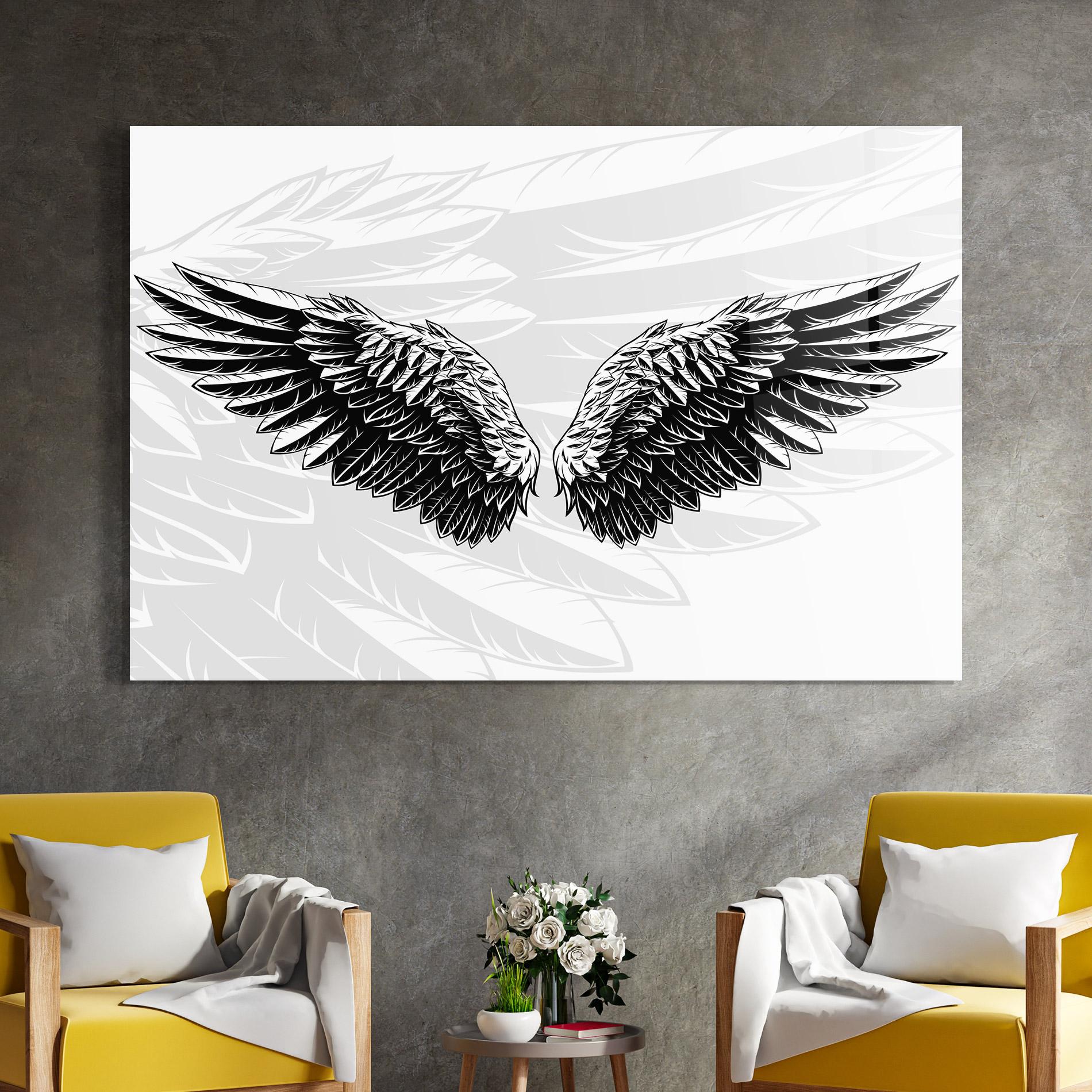 Tablou Sticla Angel Wings mockup 4