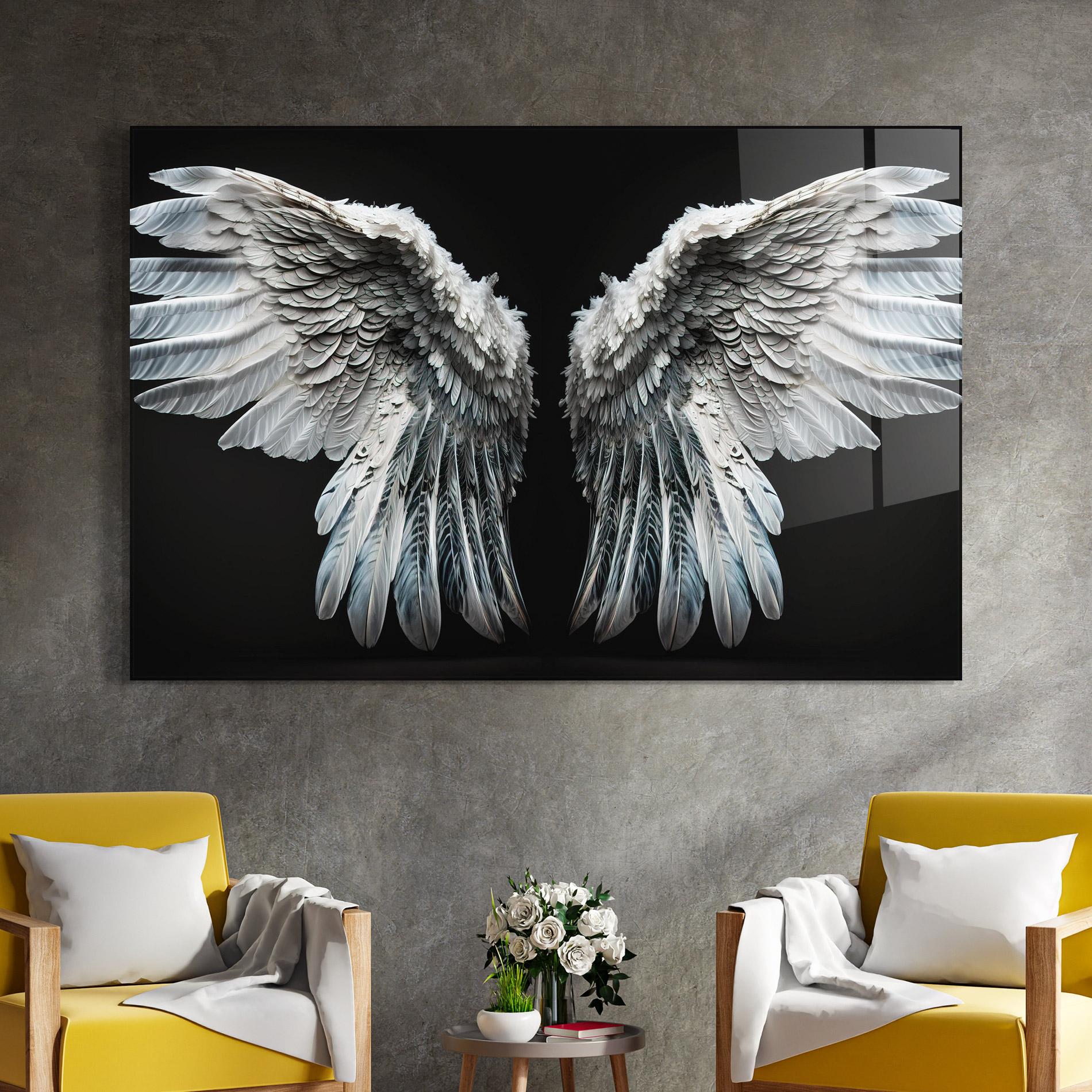 Tablou Sticla Big Angel Wings mockup 4
