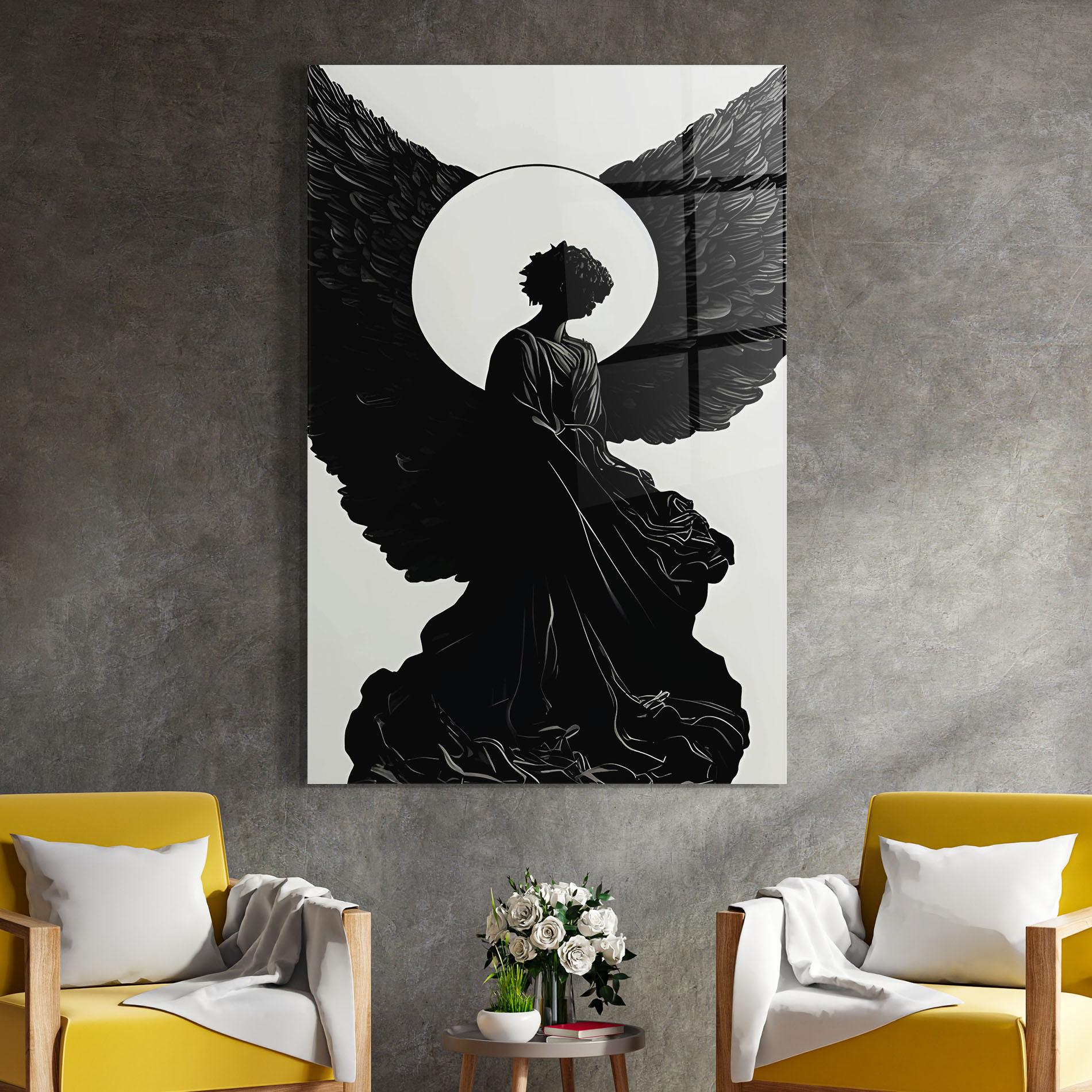 Tablou Sticla Angel Shilouette mockup 4